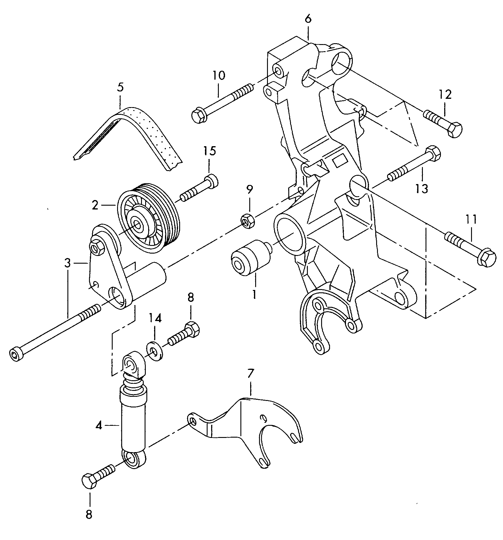 VW 038145278 - Siksnas spriegotājs, Ķīļsiksna onlydrive.pro