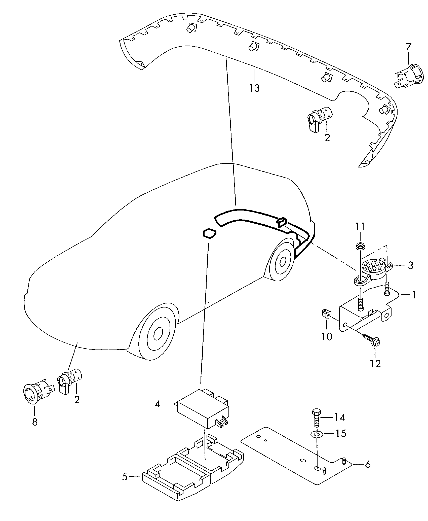 VW 4B0 919 275 - Sensor, parkimisabi onlydrive.pro