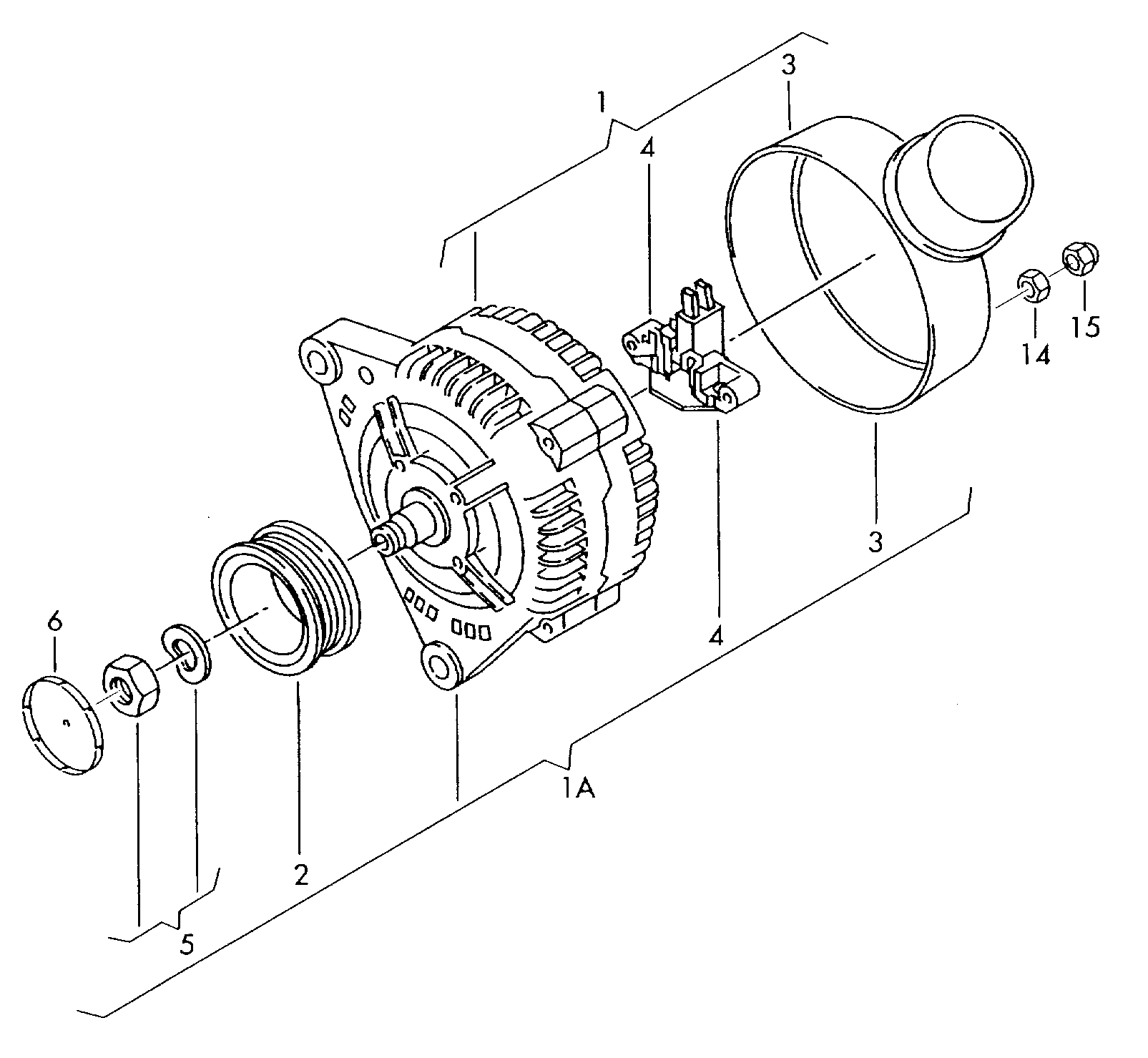 VAG 028 903 025 AX - Kintamosios srovės generatorius onlydrive.pro