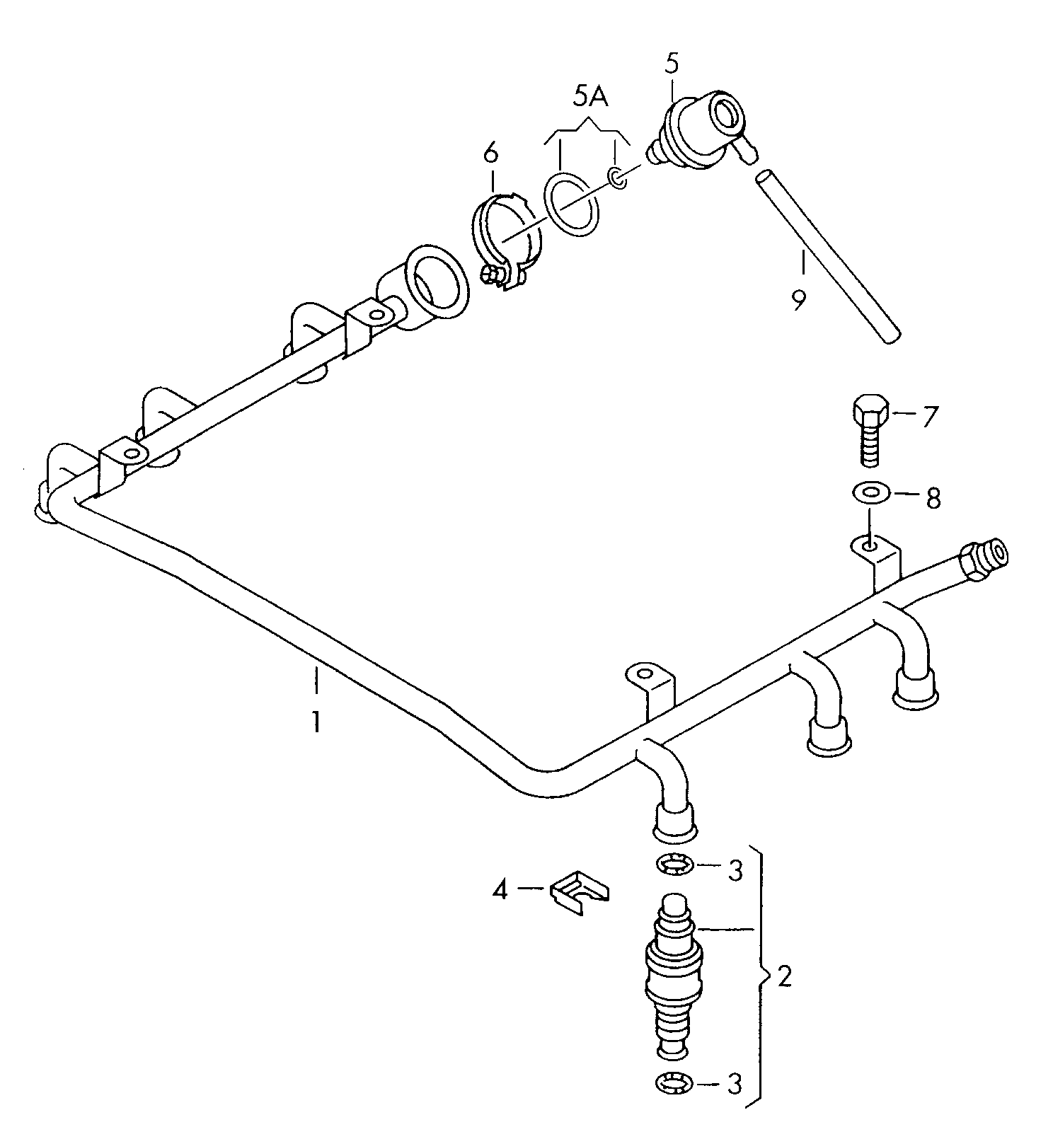 Skoda 037 198 031 - Fuel Distributor, injection system onlydrive.pro