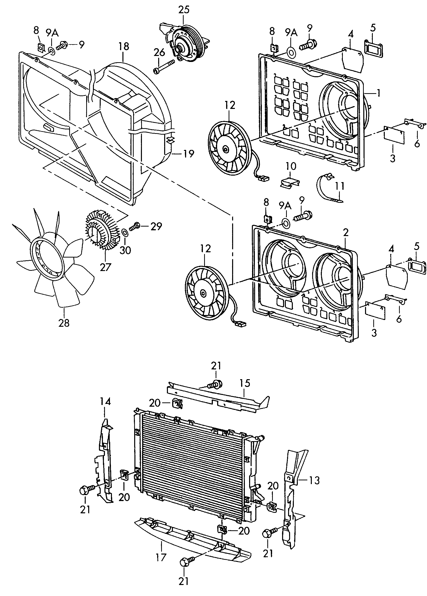 VW 078 121 350 A - Sankaba, radiatoriaus ventiliatorius onlydrive.pro