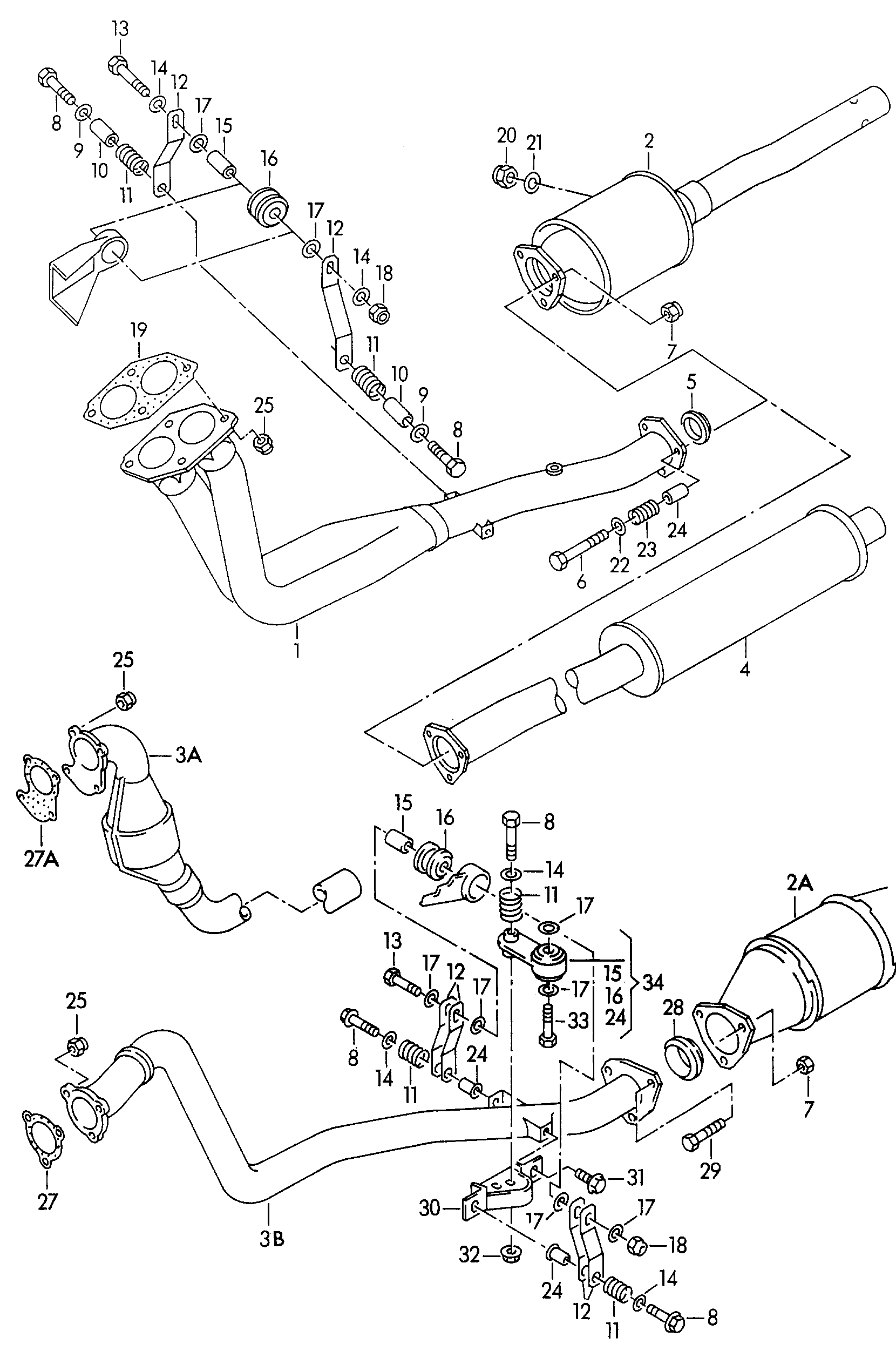 VW 433 253 115 A - Gasket, exhaust pipe onlydrive.pro