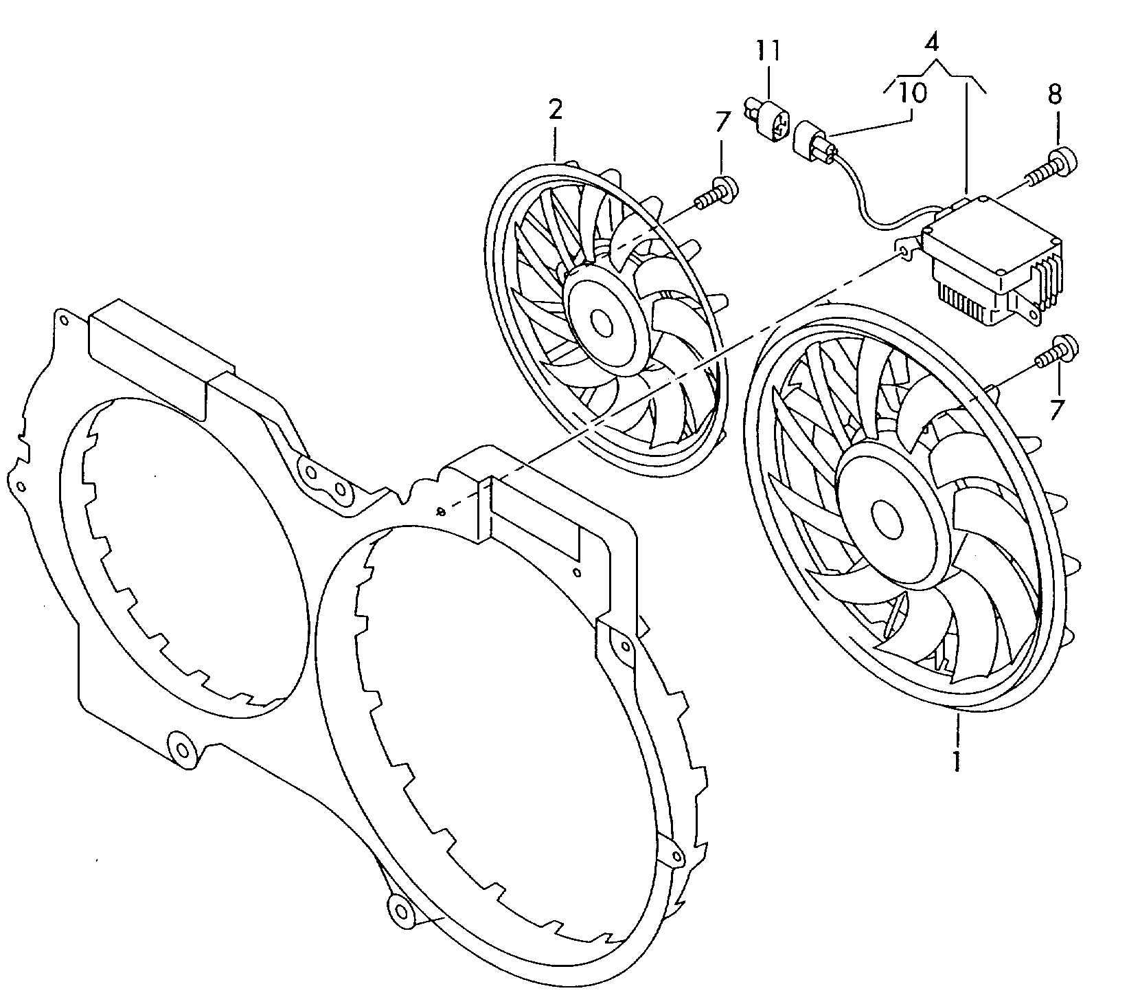 VW 4F0 959 455 A - Tuuletin, moottorin jäähdytys onlydrive.pro