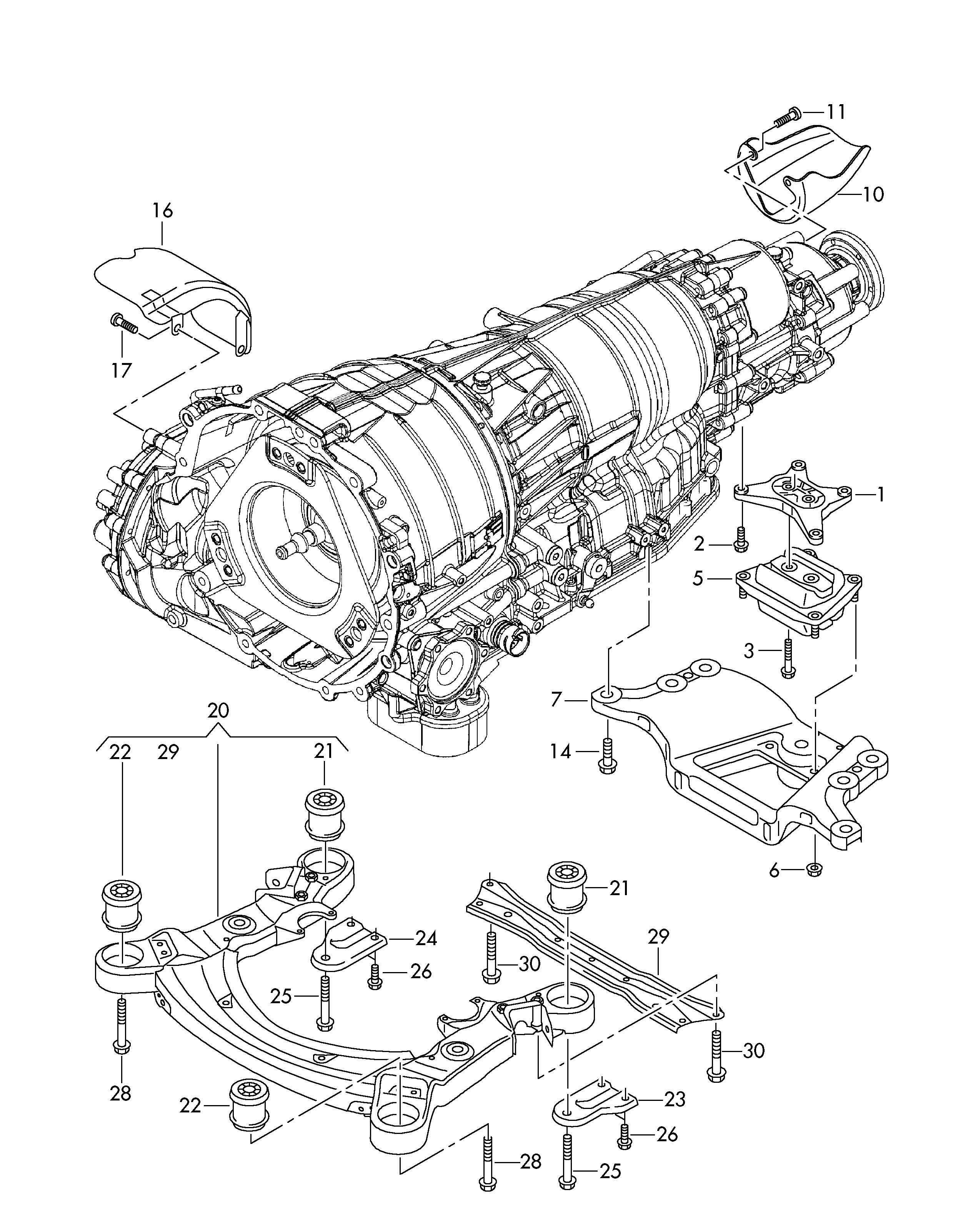 VAG 4F0399415C - Mounting, axle beam onlydrive.pro