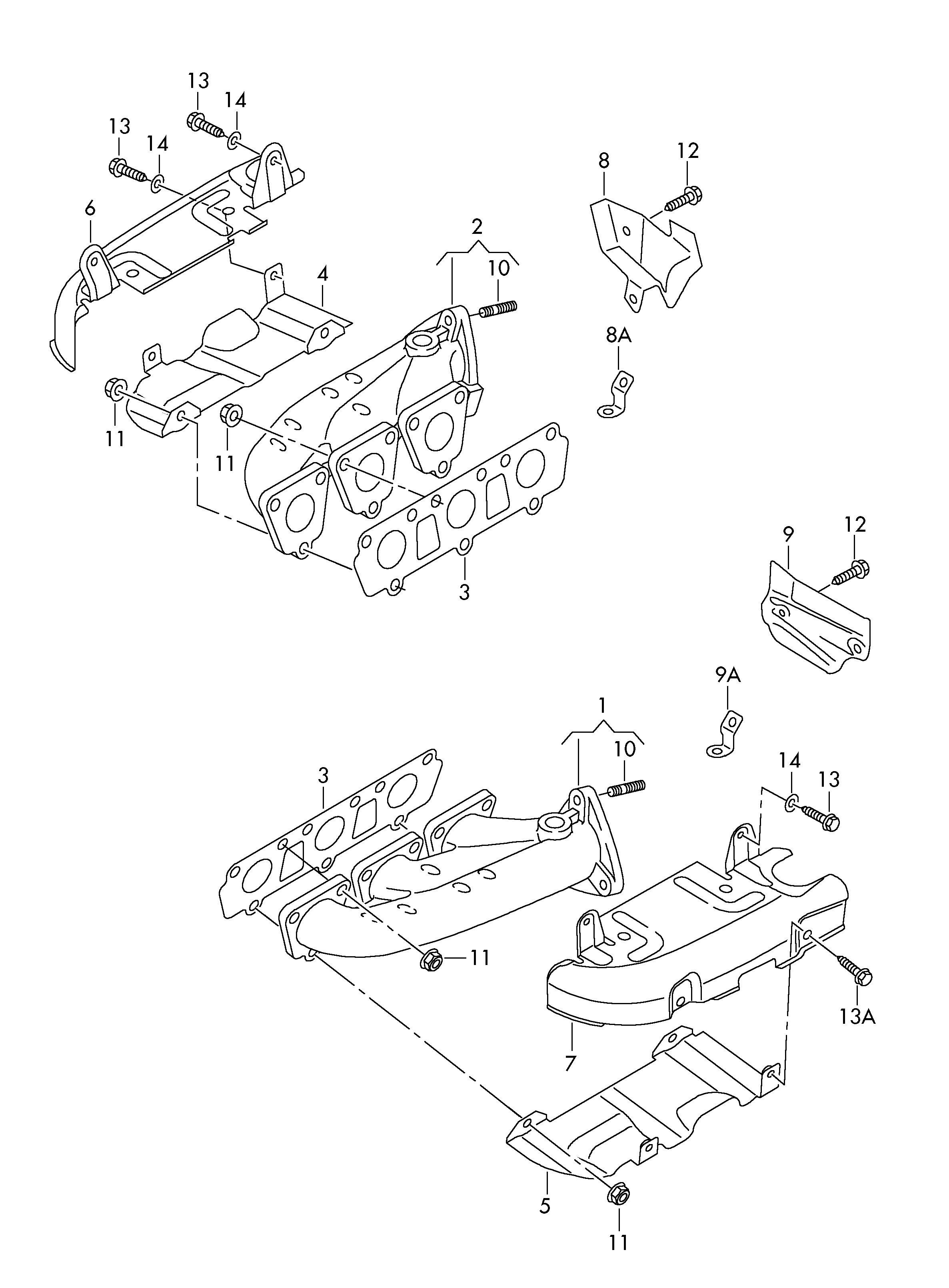 Seat 06E 253 039 C - Gasket Set, exhaust manifold onlydrive.pro