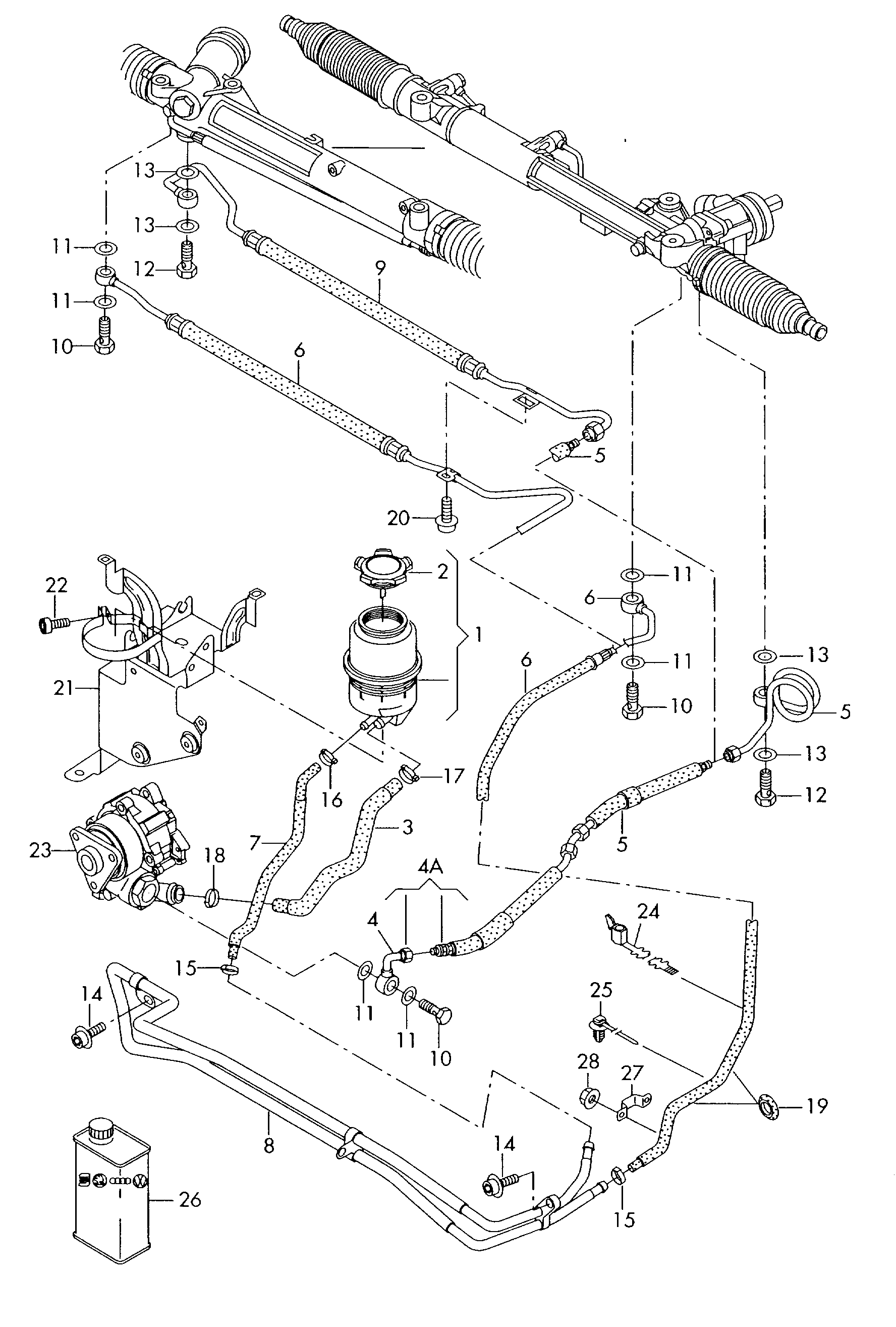 VAG 4F0 422 891E - Hydrauliikkaletku, ohjaus onlydrive.pro