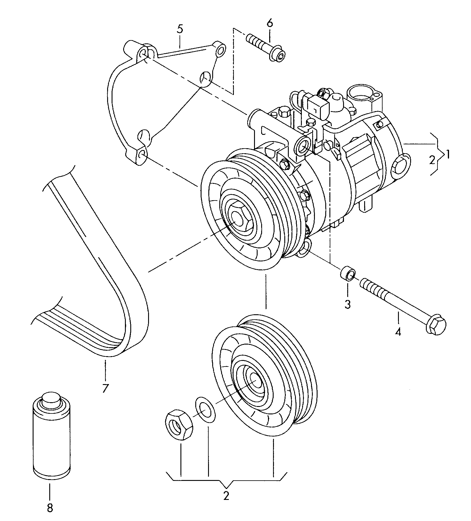 VW 4F0260805AF - Kompresors, Gaisa kond. sistēma onlydrive.pro