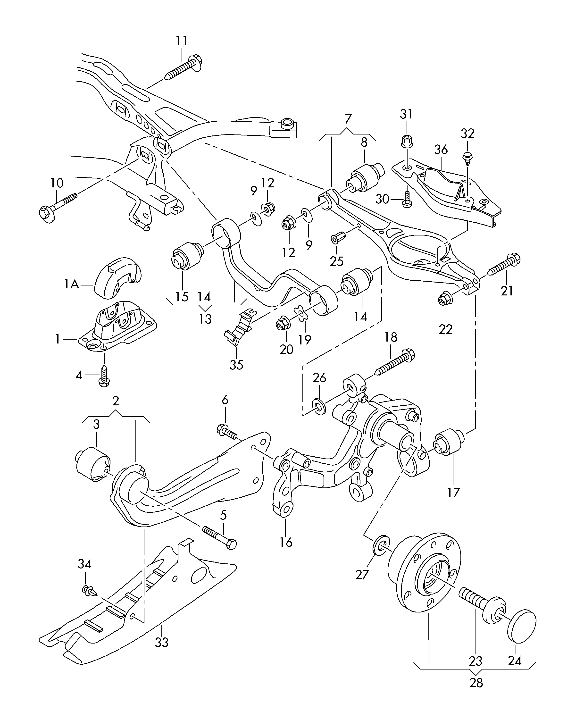 Seat 1K0 505 311 AB - Akselinripustus onlydrive.pro