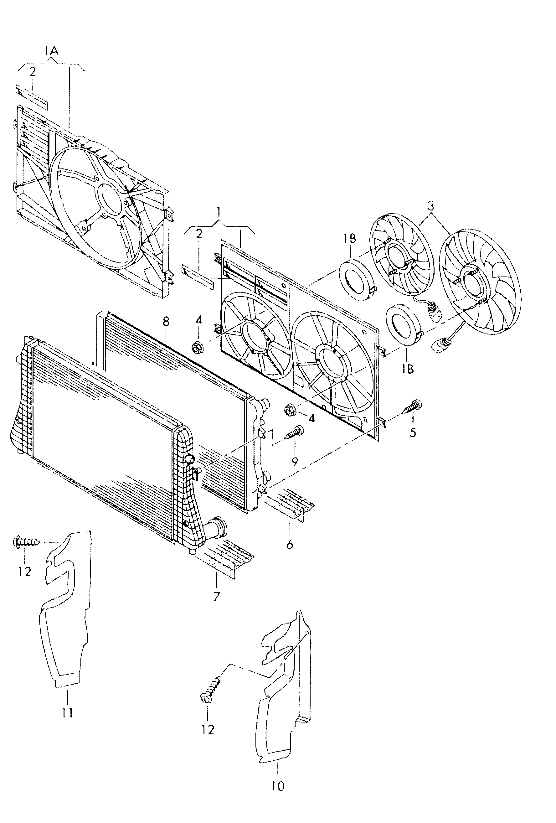 VAG 1K0 121 205 AD - Ventiliatorius, radiatoriaus onlydrive.pro