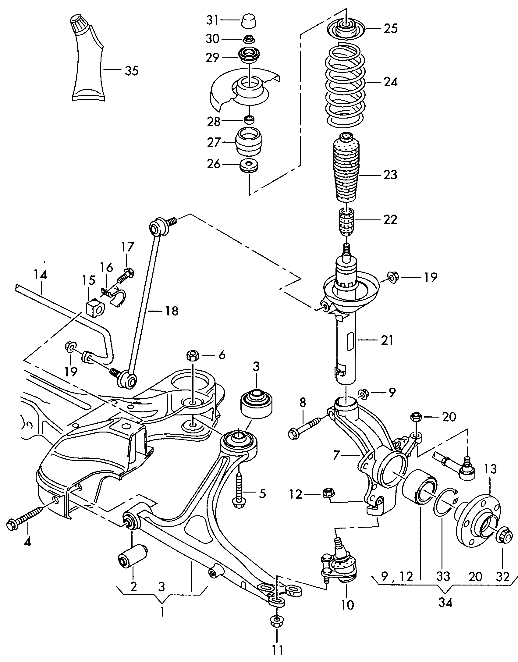 Seat 1J0 412 319C - Spring Cap onlydrive.pro