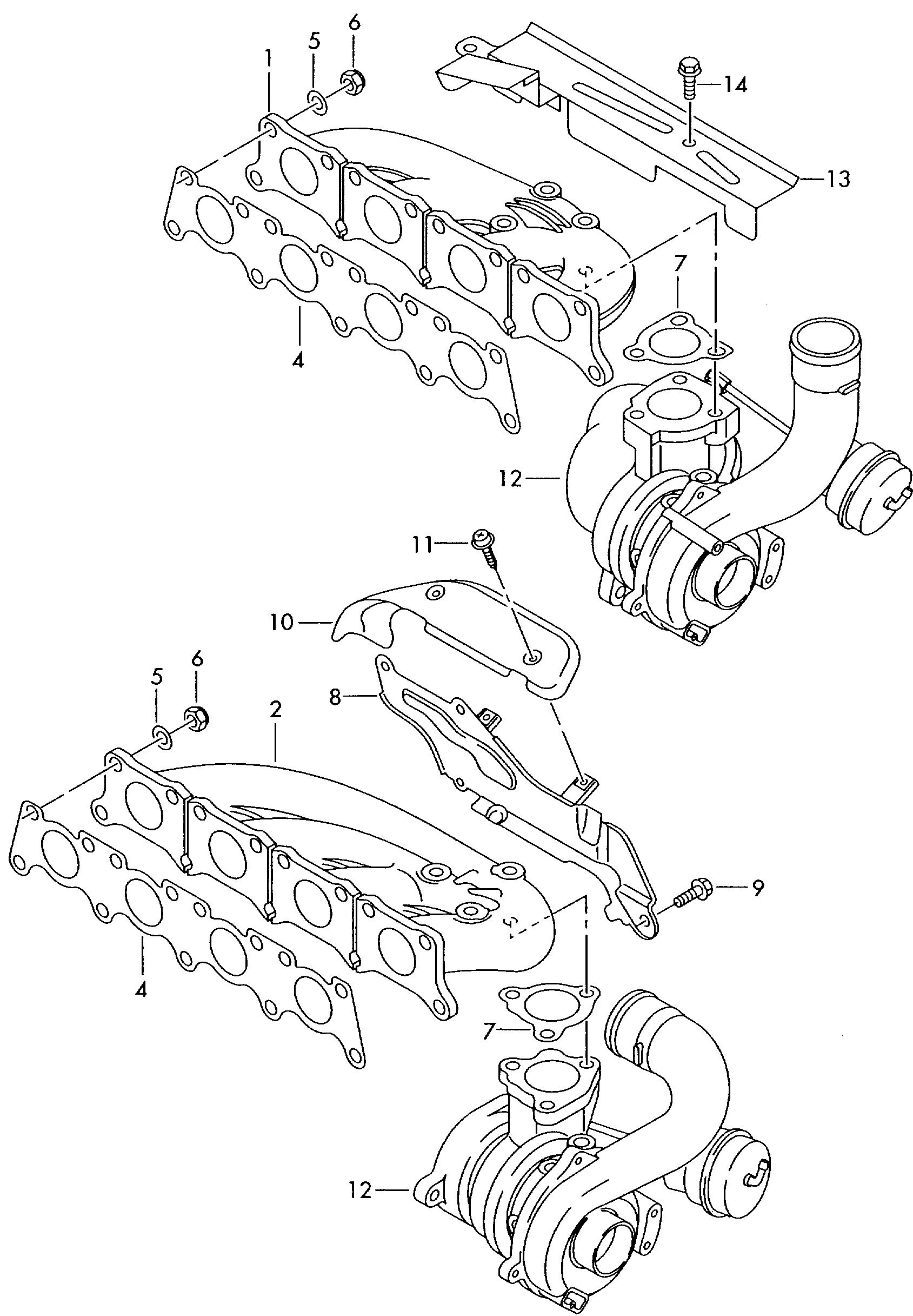 VW 058253039L - Blīve, Izplūdes kolektors onlydrive.pro