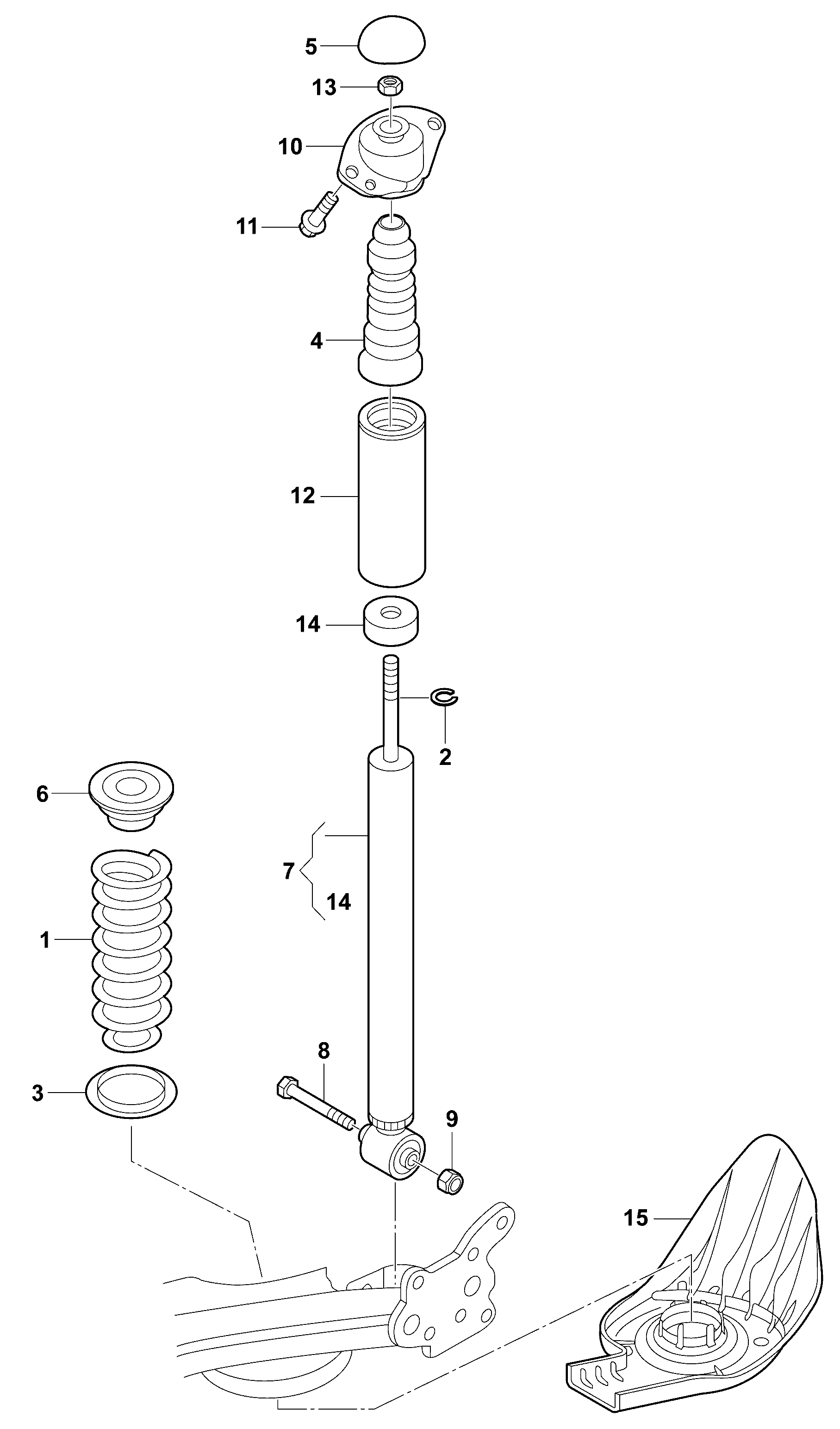 Seat 8N0 513 025 C - Shock Absorber onlydrive.pro