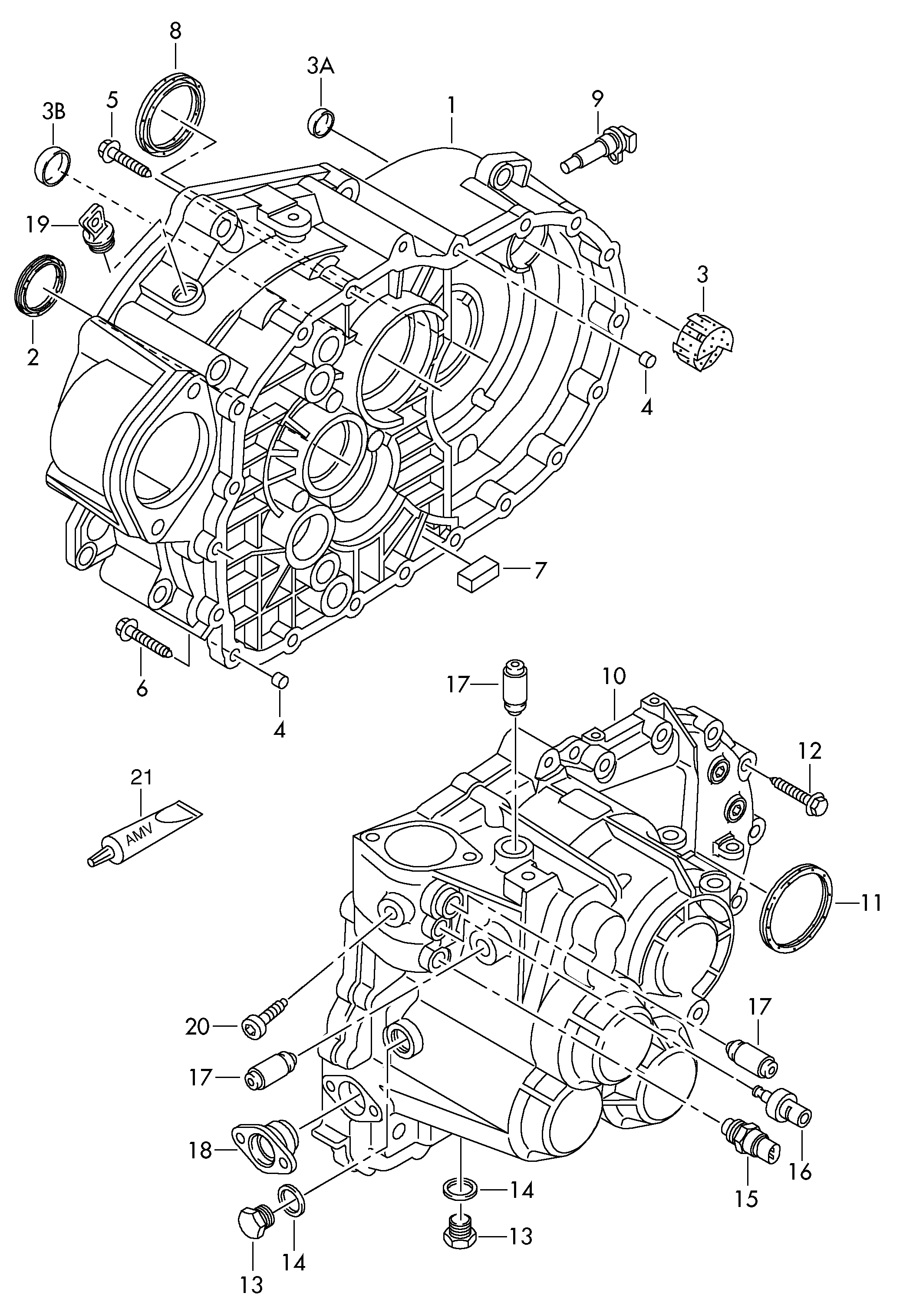 Seat 02M311113 - Shaft Seal, crankshaft onlydrive.pro