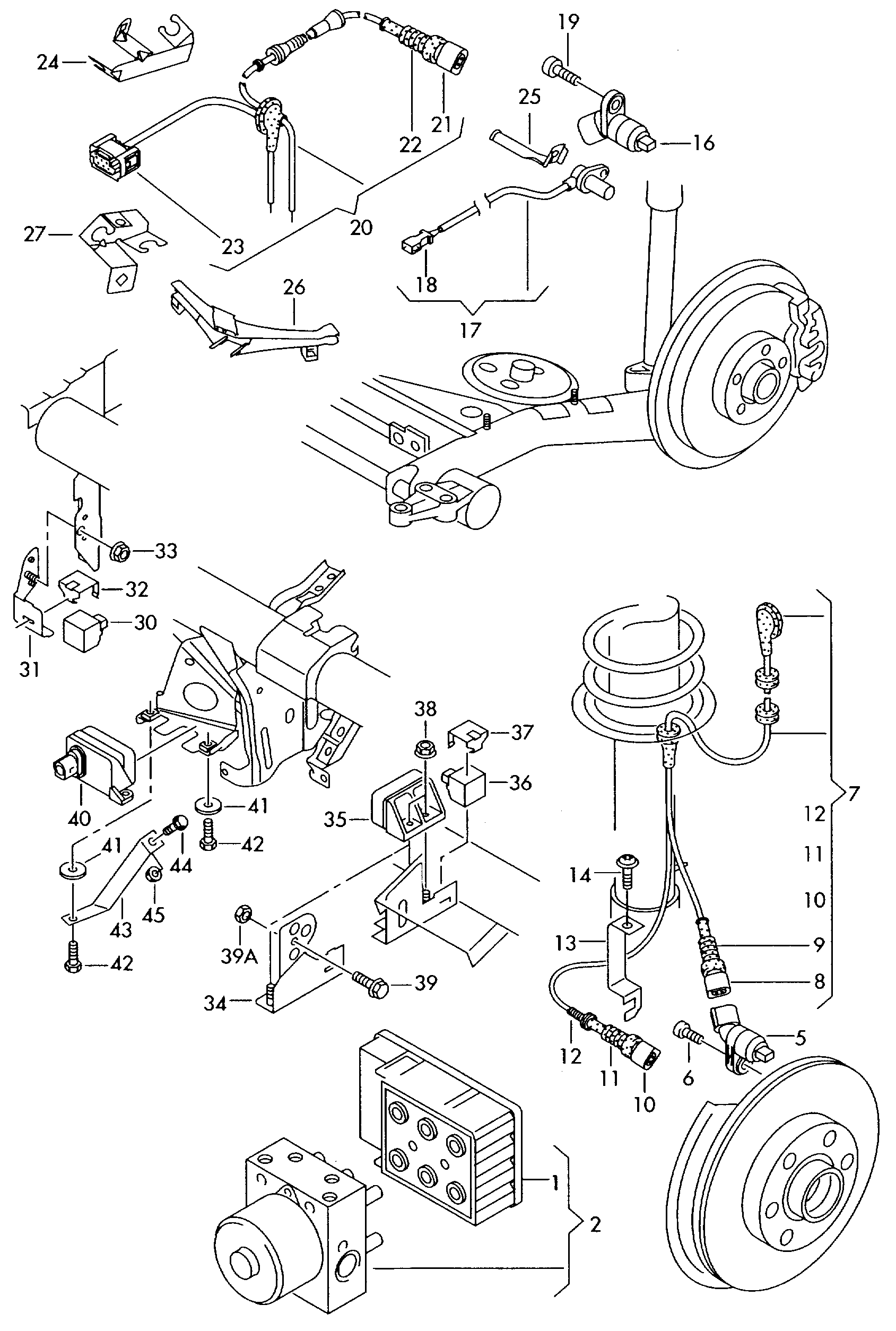 VW 1J0927807D - Sensor, wheel speed onlydrive.pro