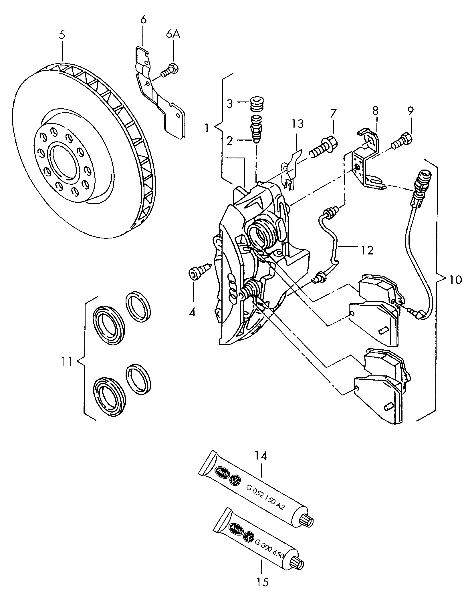 VAG 4B0 698 151 C - Тормозные колодки, дисковые, комплект onlydrive.pro