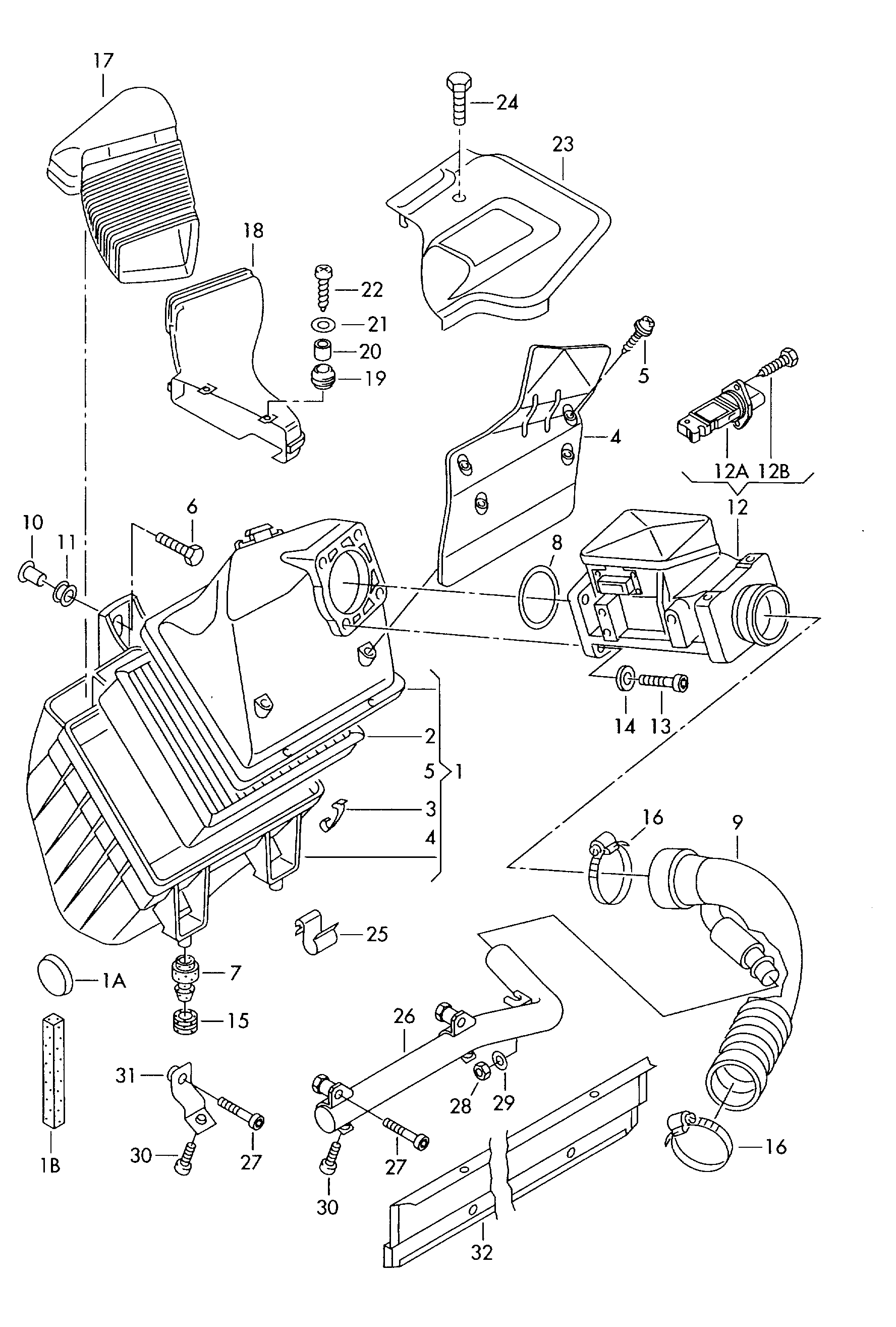 VAG 058133843 - Air Filter, engine onlydrive.pro