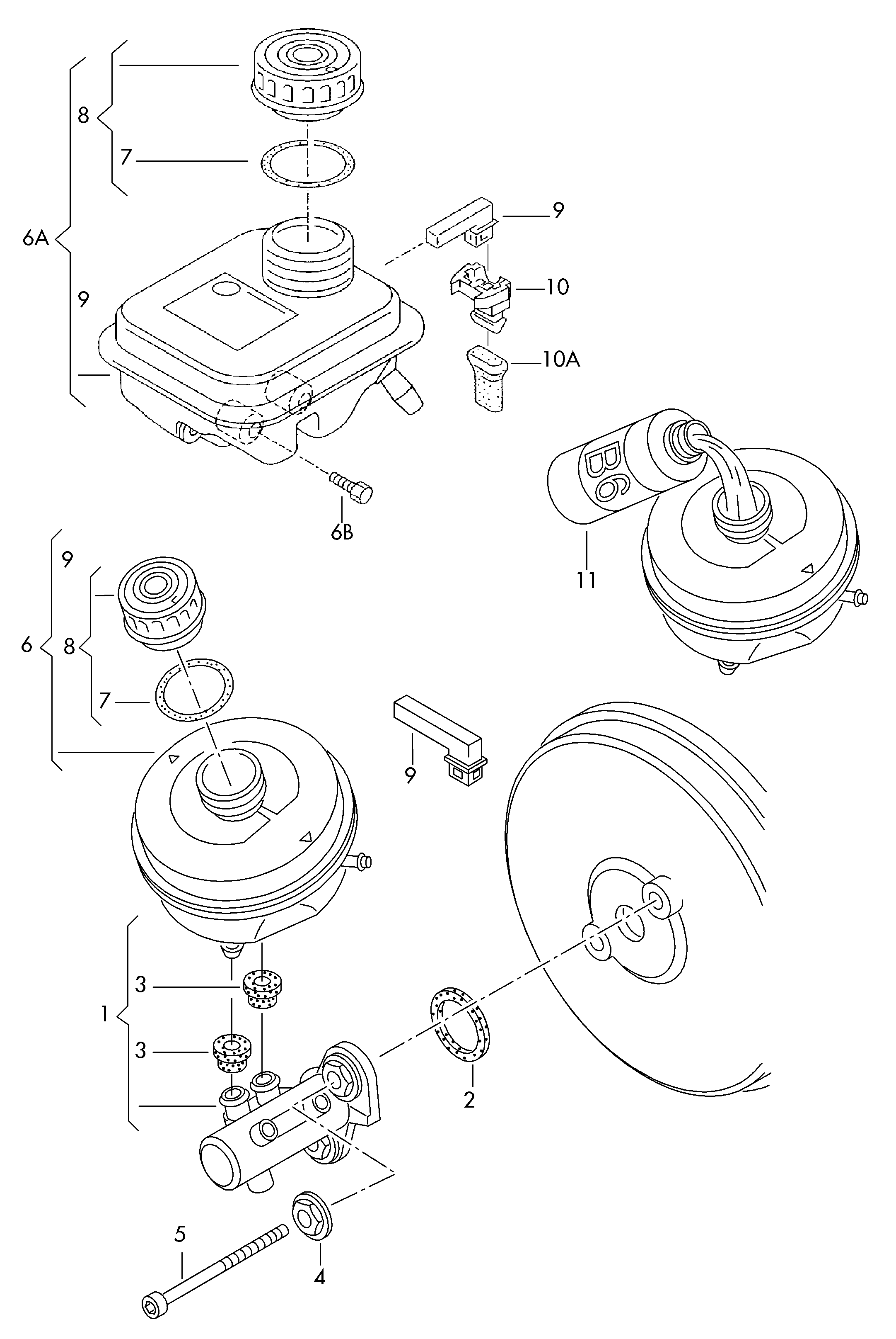 VAG 8D0 611 021 B - Brake Master Cylinder onlydrive.pro