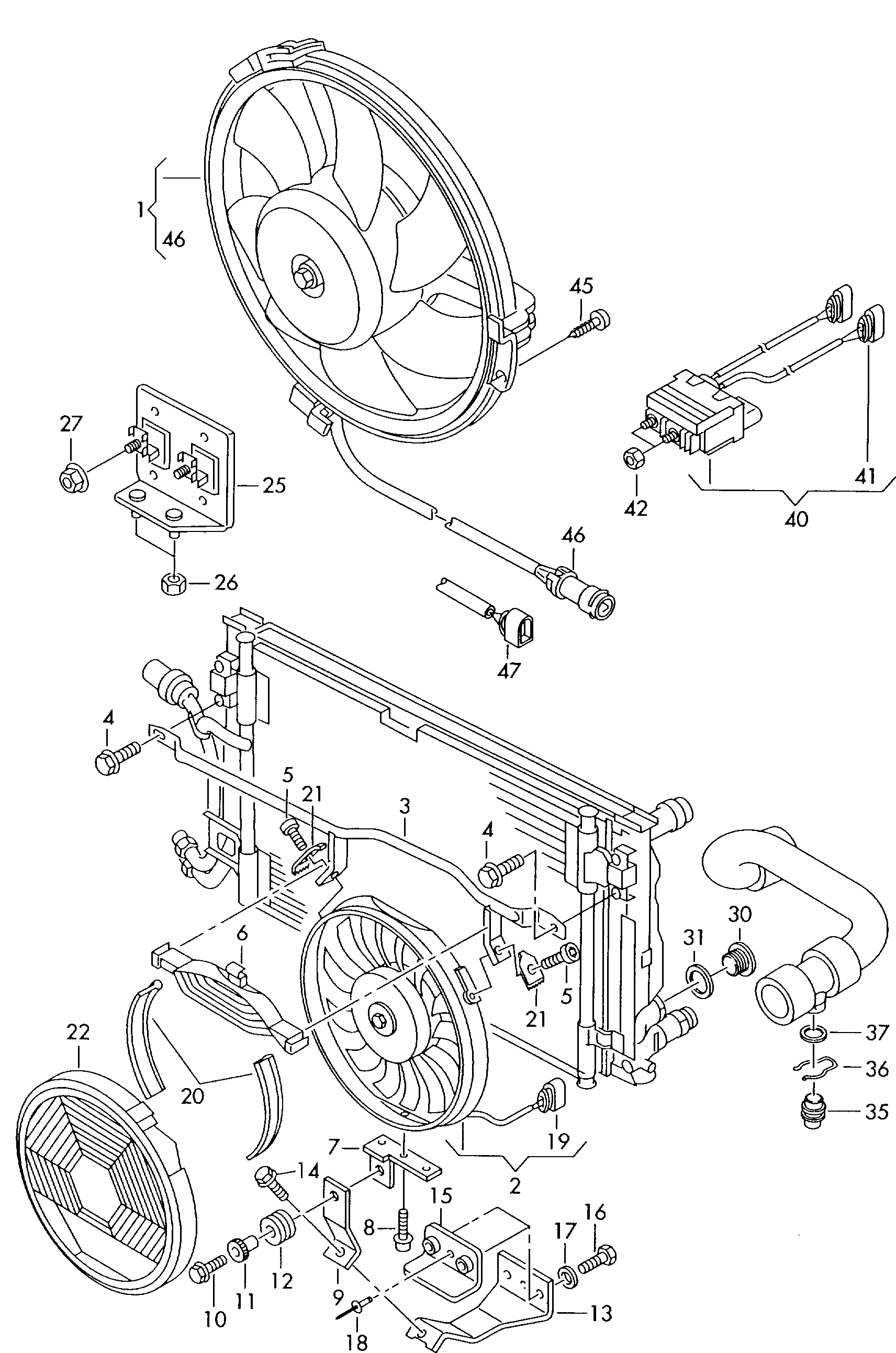 VW 8D0 959 455 L - Tuuletin, moottorin jäähdytys onlydrive.pro