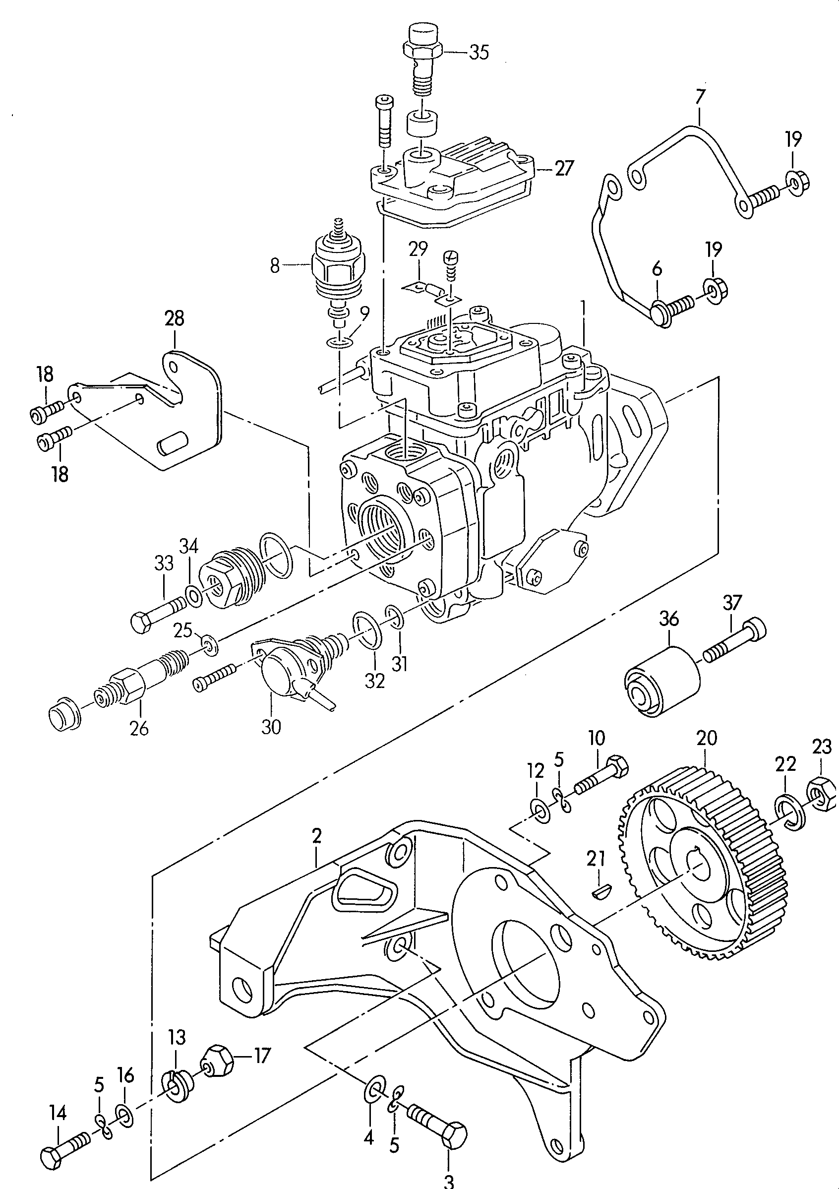 Seat 028 130 135 F - Injection pump: 1 pcs. onlydrive.pro