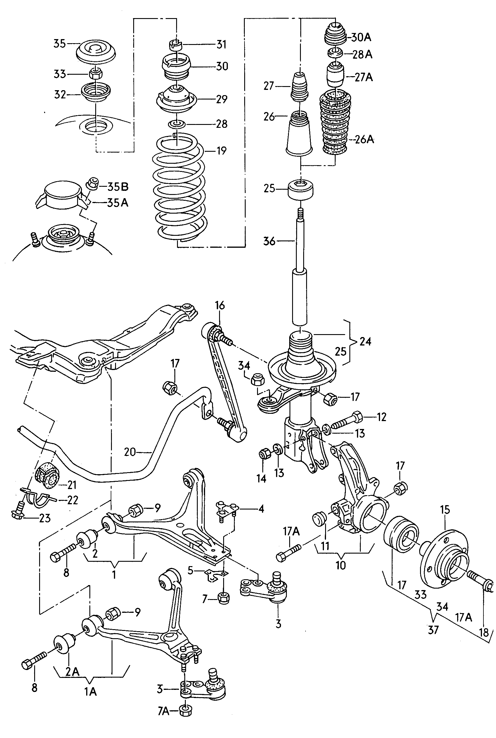 VW 8A0 412 323 D - Jousijalan tukilaakeri onlydrive.pro