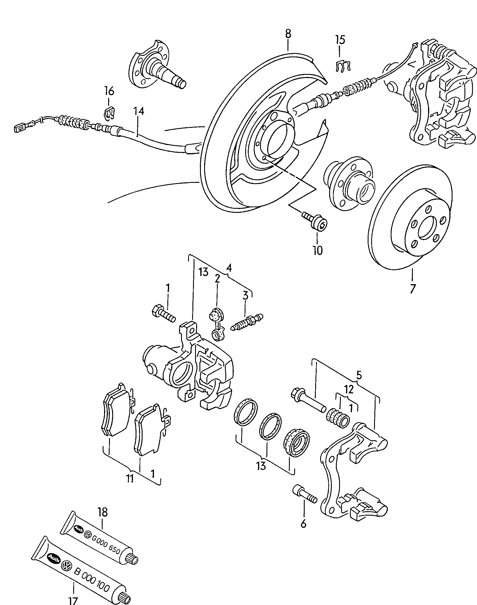 VW 8A0 615 423 X - Brake Caliper onlydrive.pro