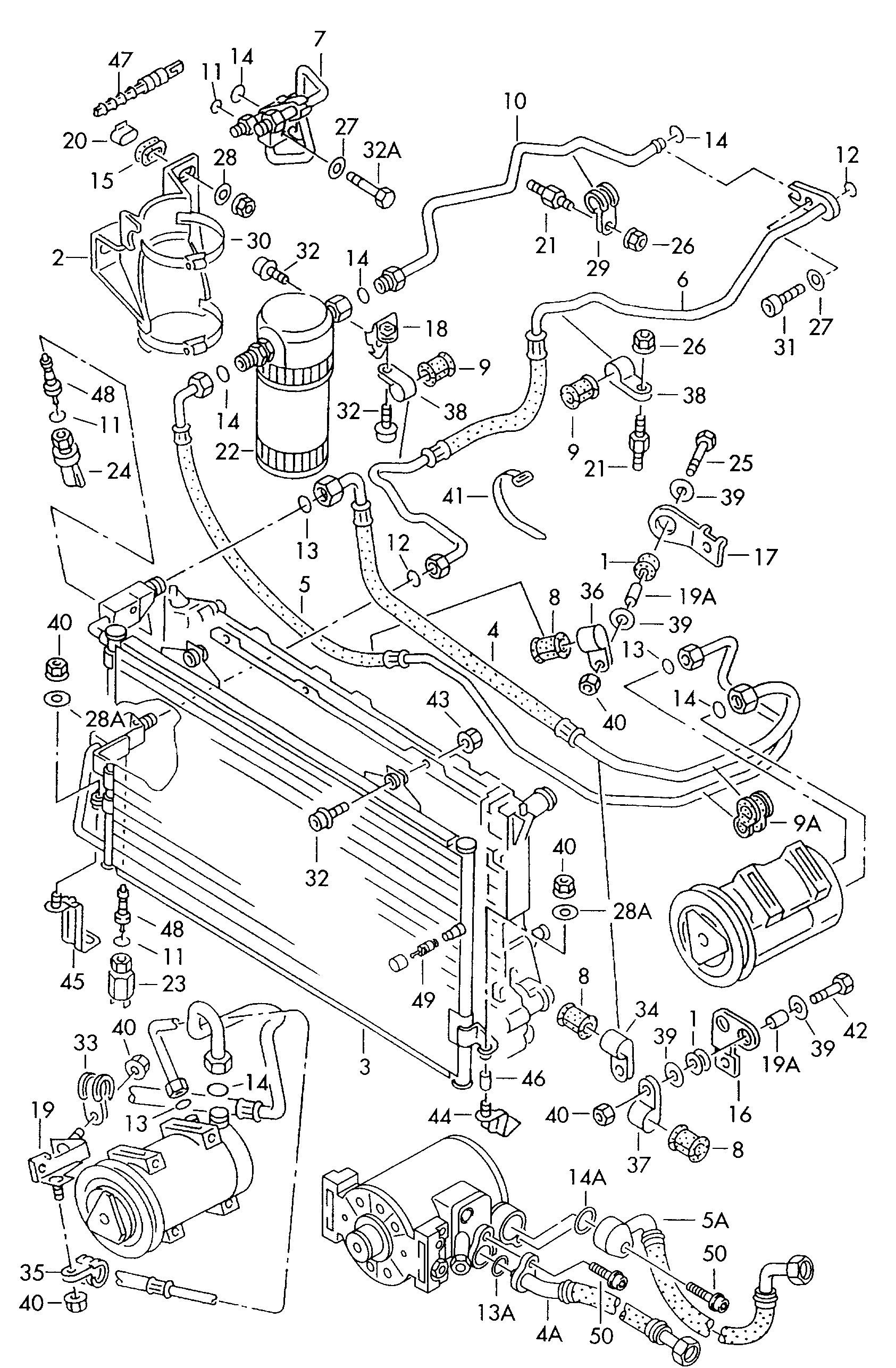 VAG 8A0260403AA - Kondensators, Gaisa kond. sistēma onlydrive.pro