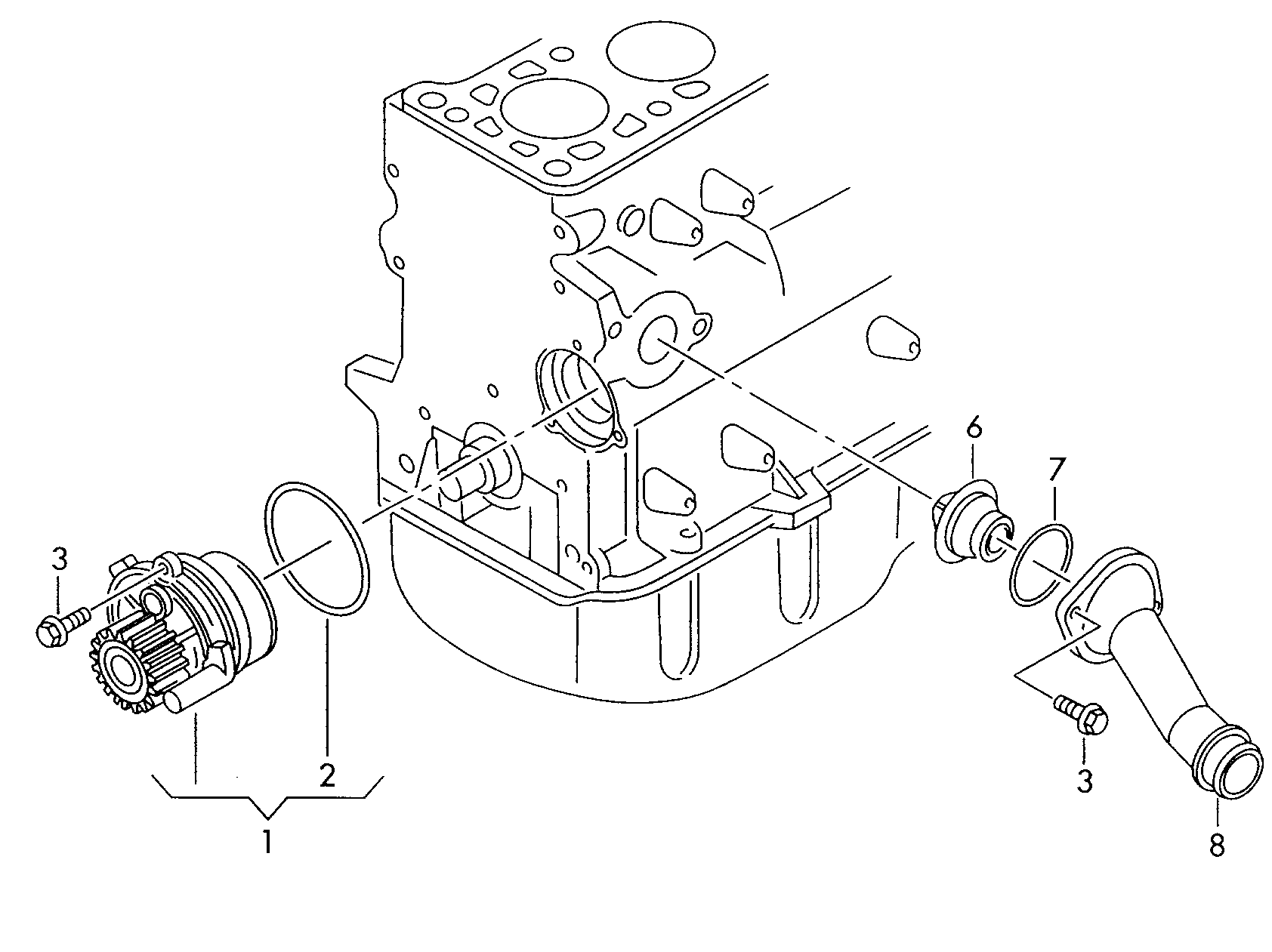 VW 06B 121 011 E - Water Pump onlydrive.pro