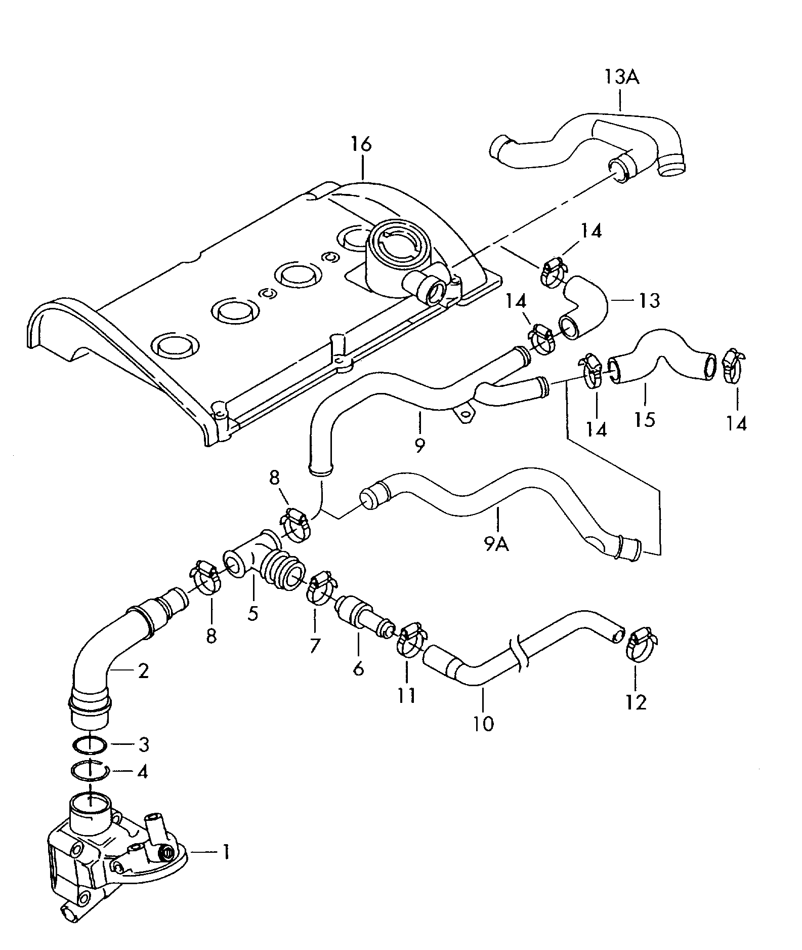 Seat 06A 103 213 AF - Letku, venttiilikopan tuuletus onlydrive.pro