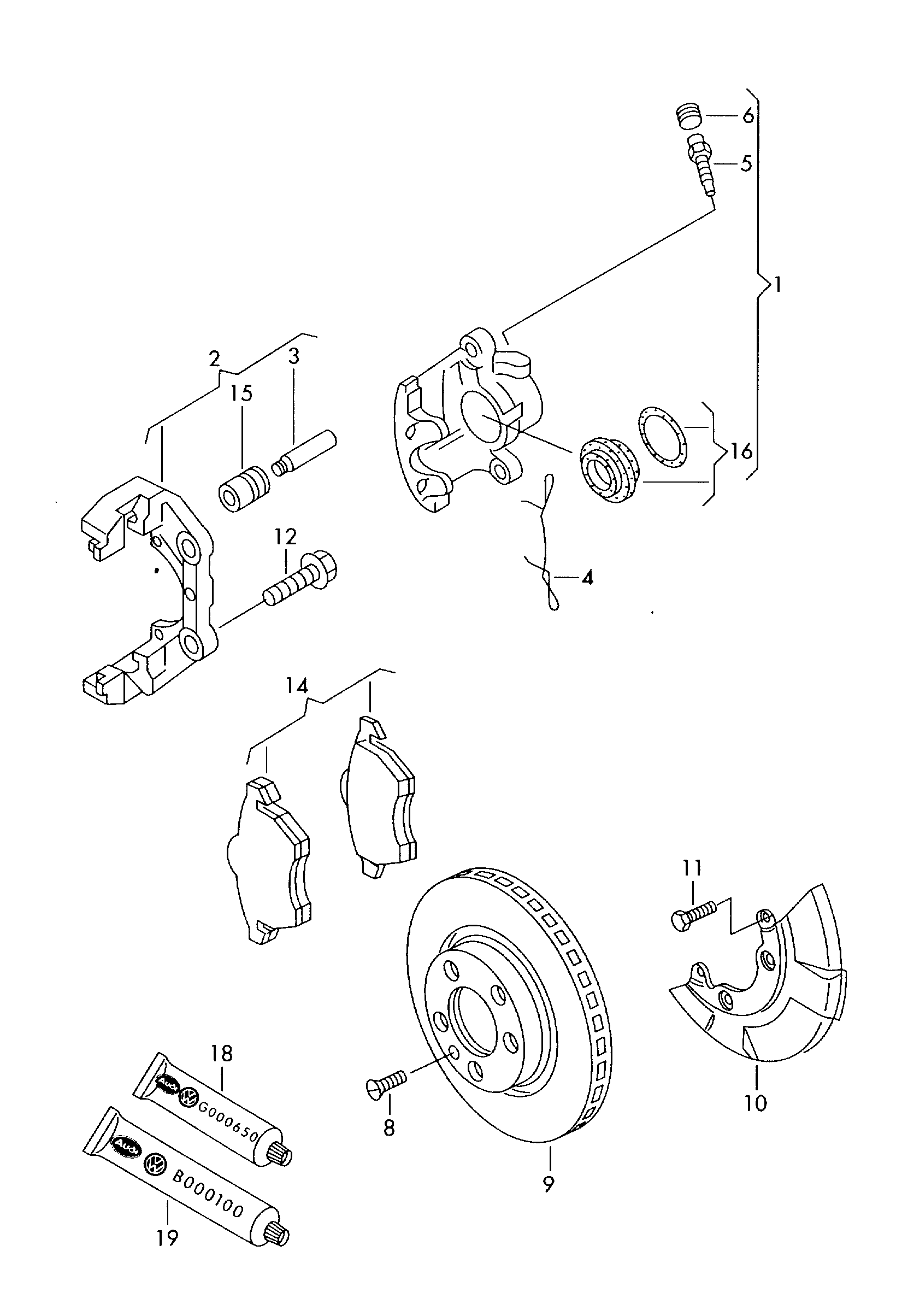 Skoda 8L0615123 - Remonto komplektas, stabdžių apkaba onlydrive.pro