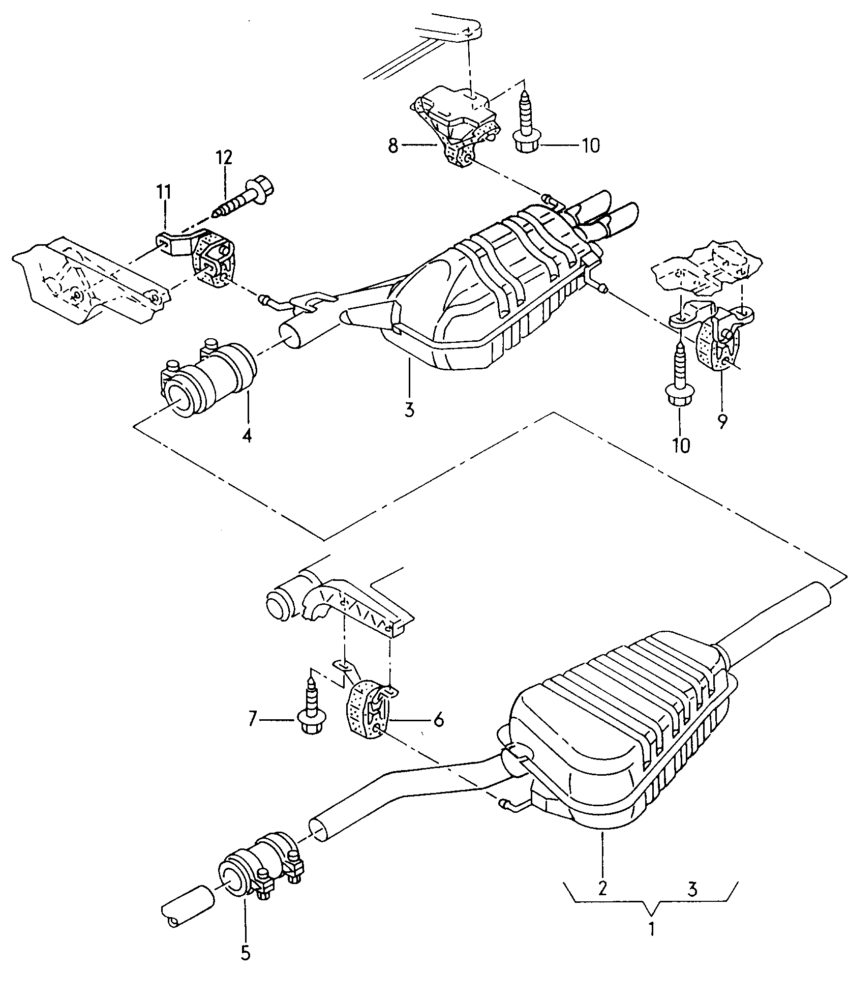 Skoda 4B0253144K - Holding Bracket, silencer onlydrive.pro