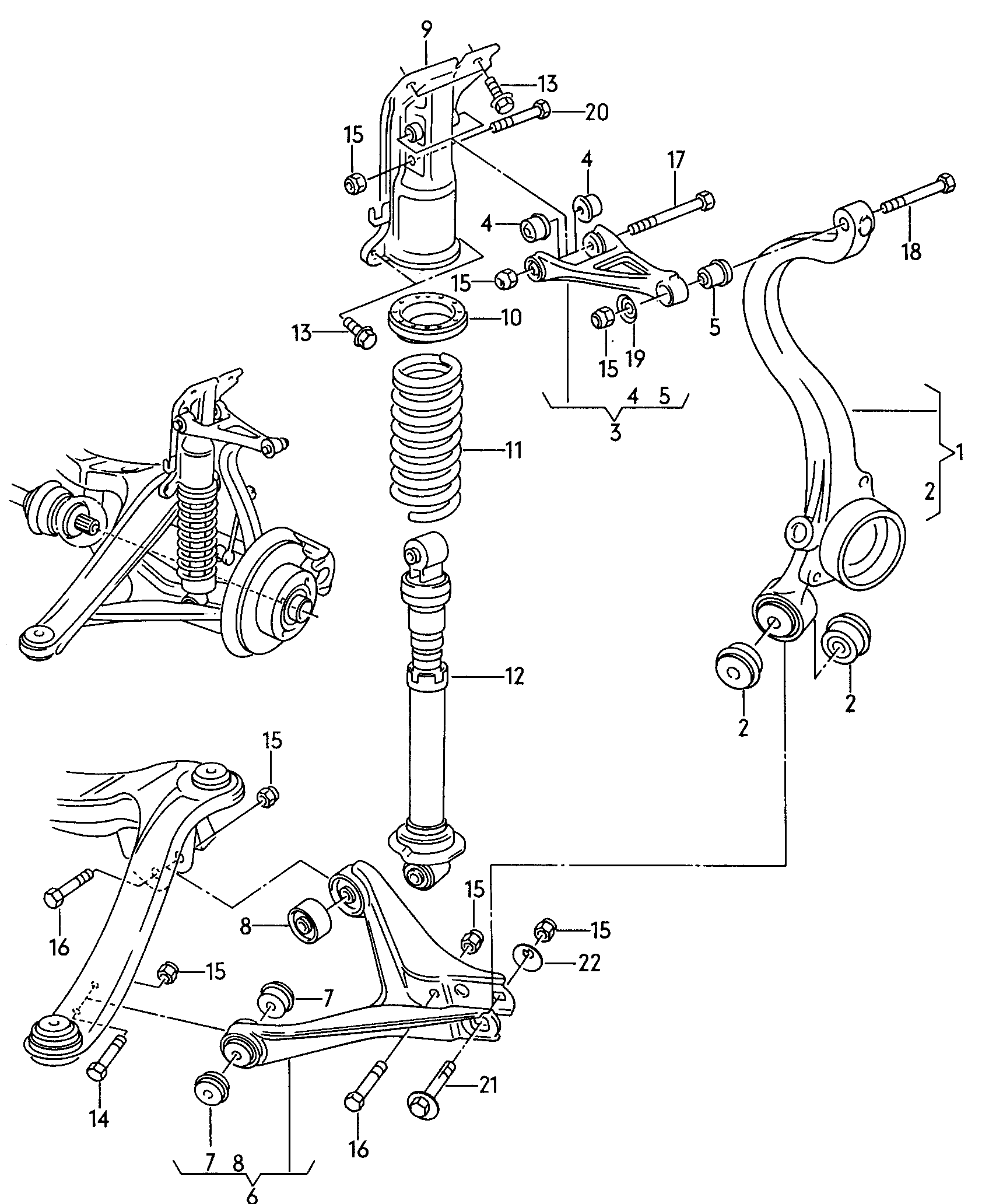 VAG 8A0 501 387C - Montavimo komplektas, valdymo svirtis onlydrive.pro