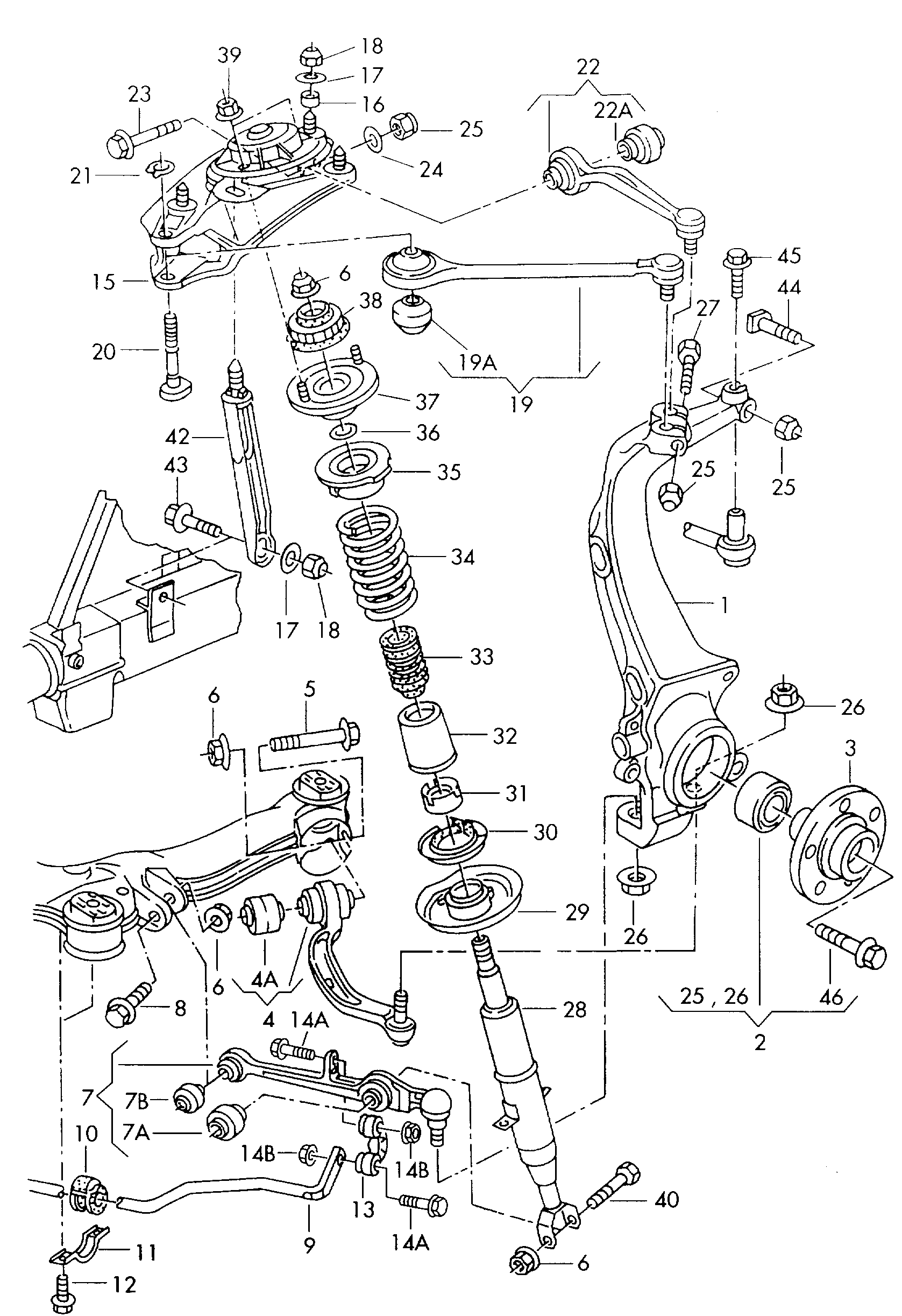 VAG 4D0 407 183 Q - Valdymo svirties / išilginių svirčių įvorė onlydrive.pro