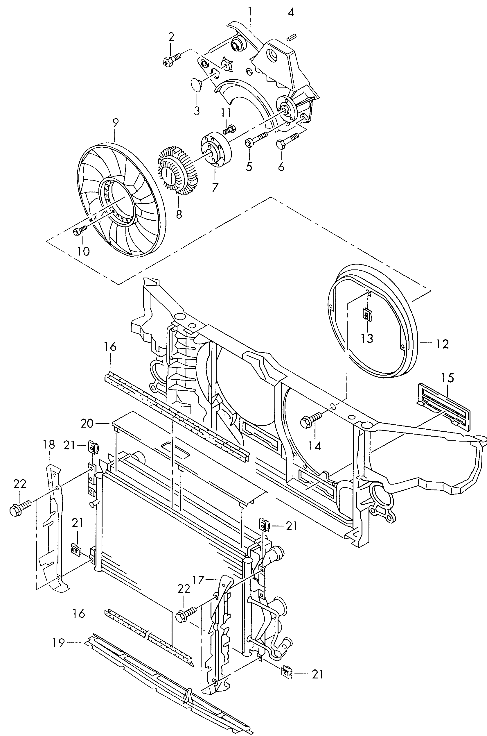 Seat 059 121 350 H - Clutch, radiator fan onlydrive.pro