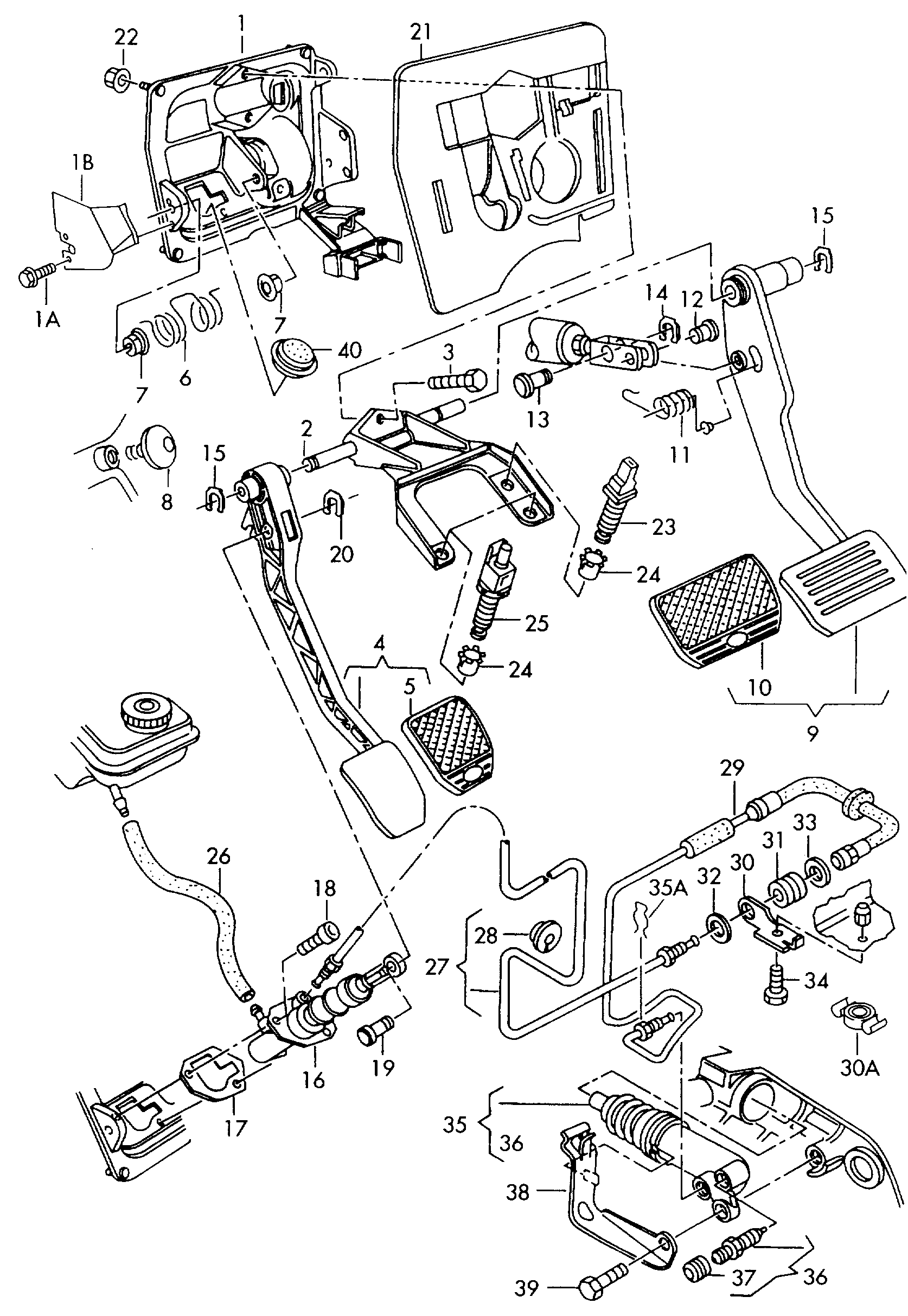 VW 4D1721173A - Pedāļa uzlika, Sajūga pedālis onlydrive.pro