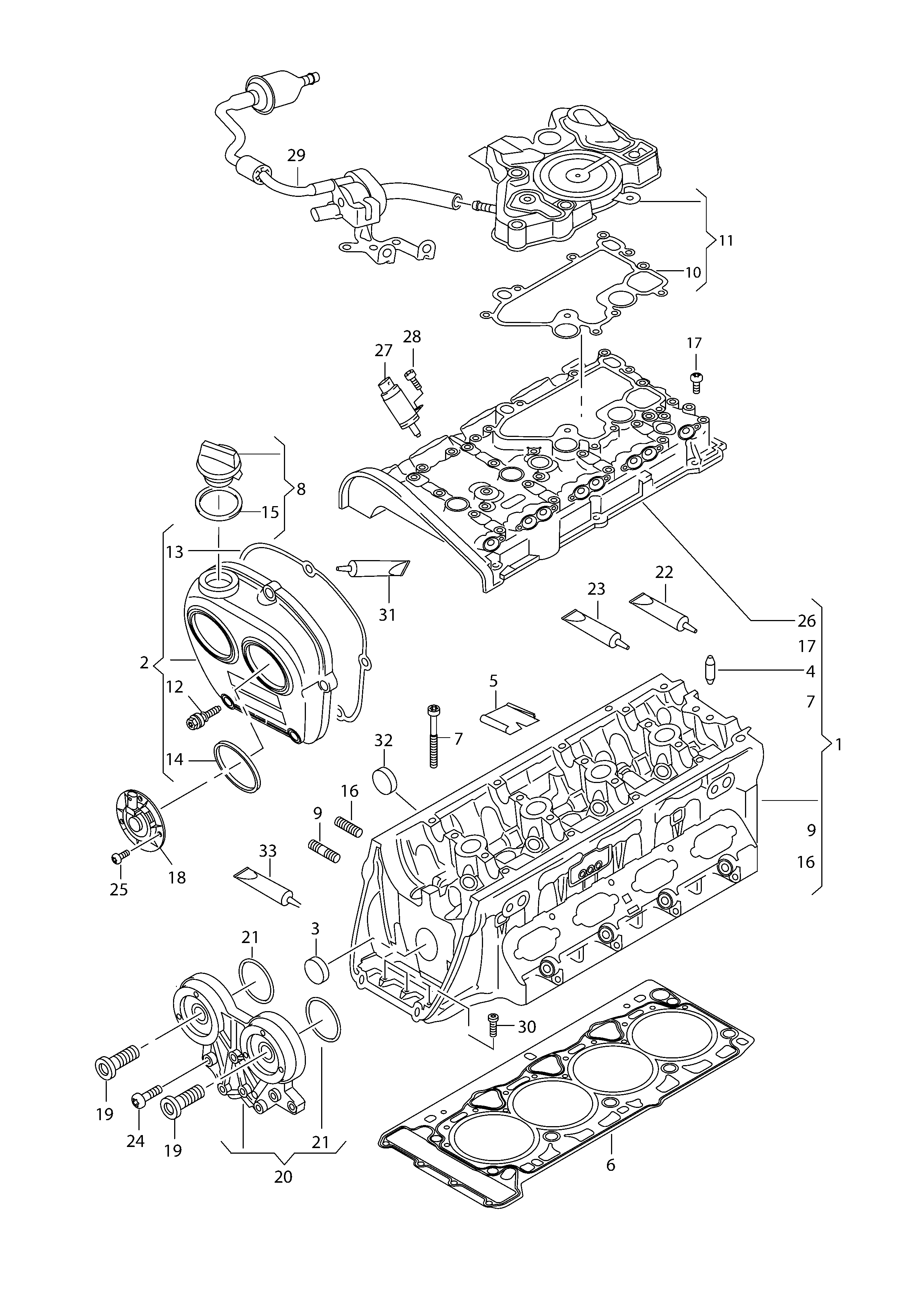 Seat 06K 103 495T - Eļļas atdalītājs, Kartera ventilācija onlydrive.pro