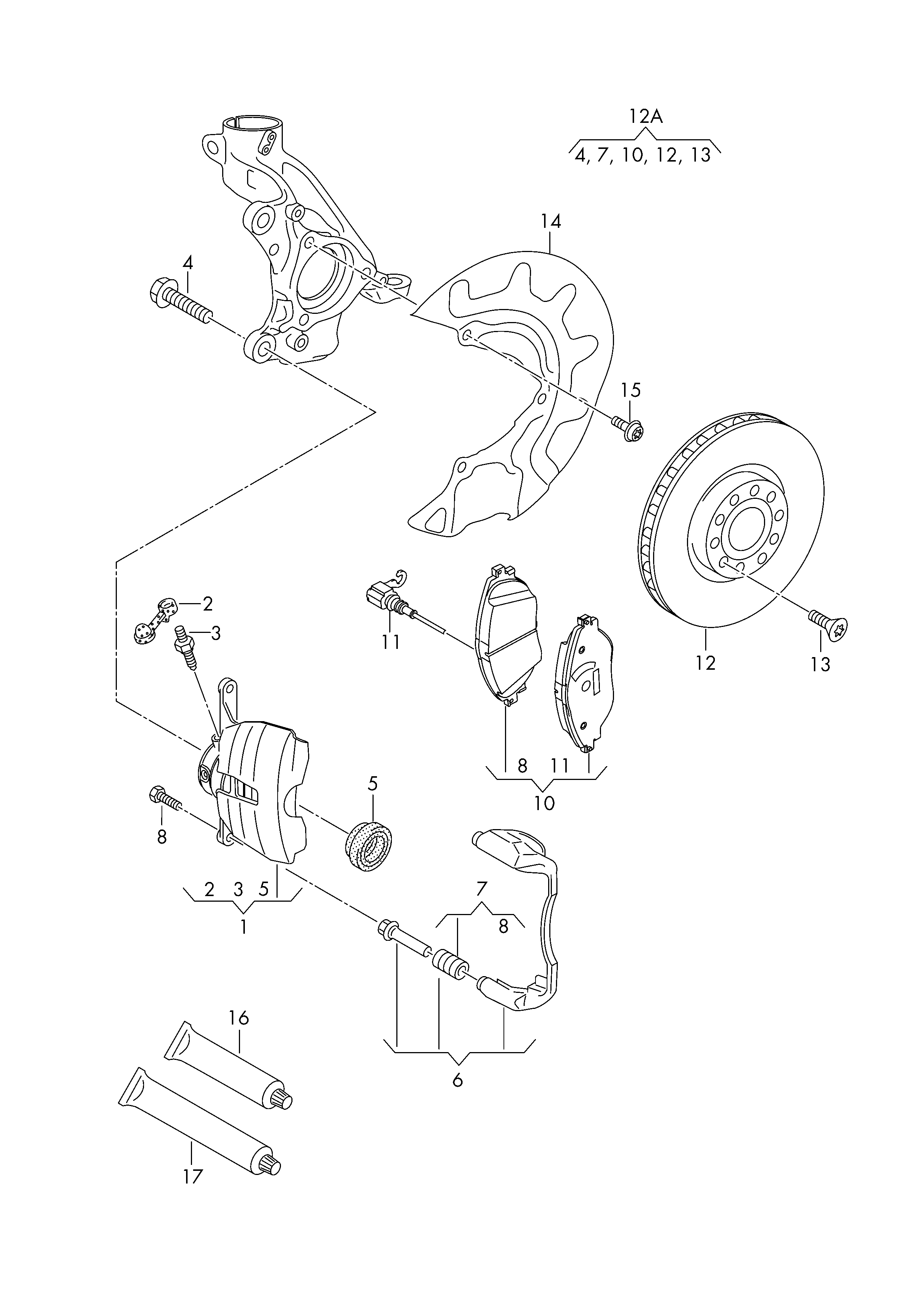 VAG 8V0 615 123A - Brake Caliper onlydrive.pro