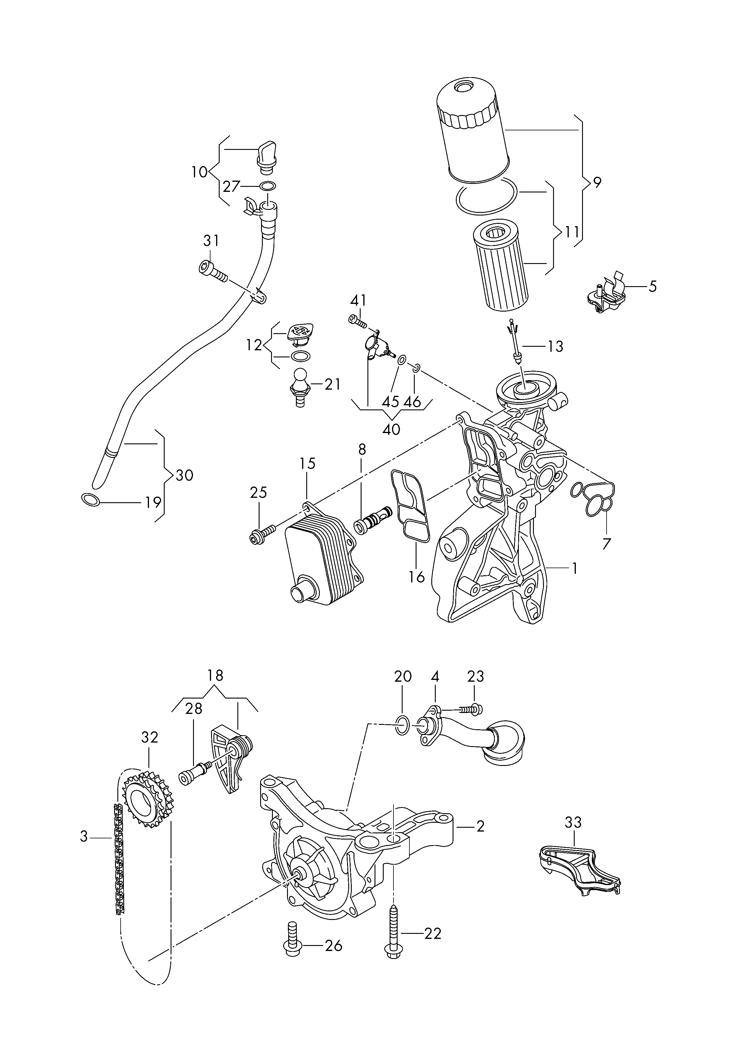 Seat 06K 115 225 - Grandinių rinkinys, alyvos siurblio pavara onlydrive.pro