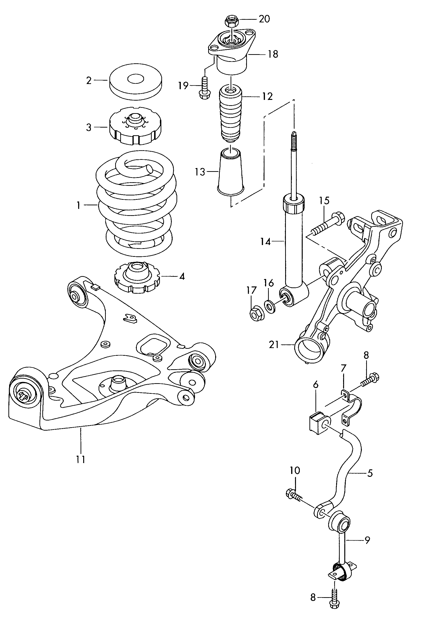 VW 8E0 505 465 AF - Stiepnis / Atsaite, Stabilizators onlydrive.pro