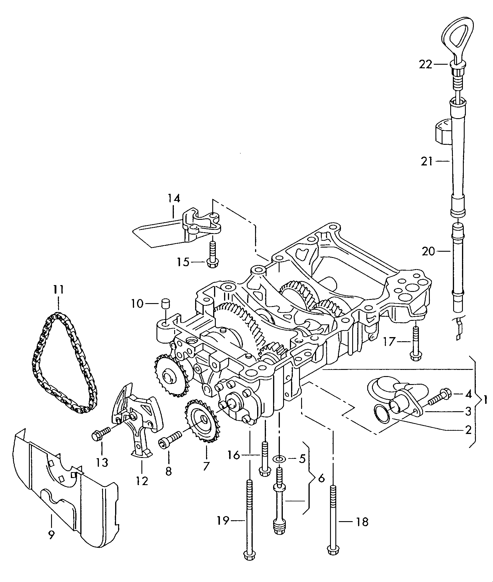 VW 06F 115 230 - Chain, oil pump drive onlydrive.pro