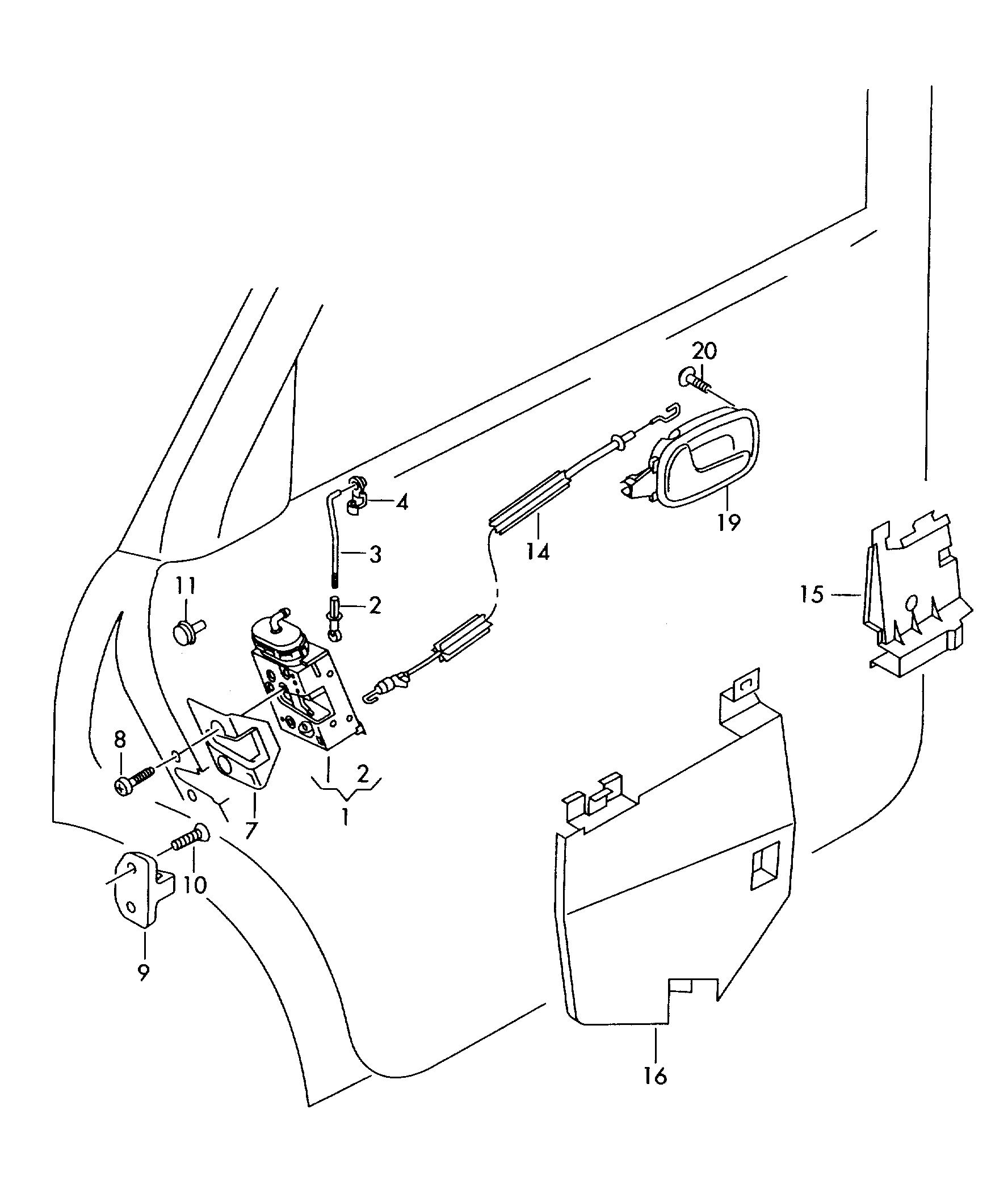 Seat 8E0839015AA - Durvju slēdzene onlydrive.pro