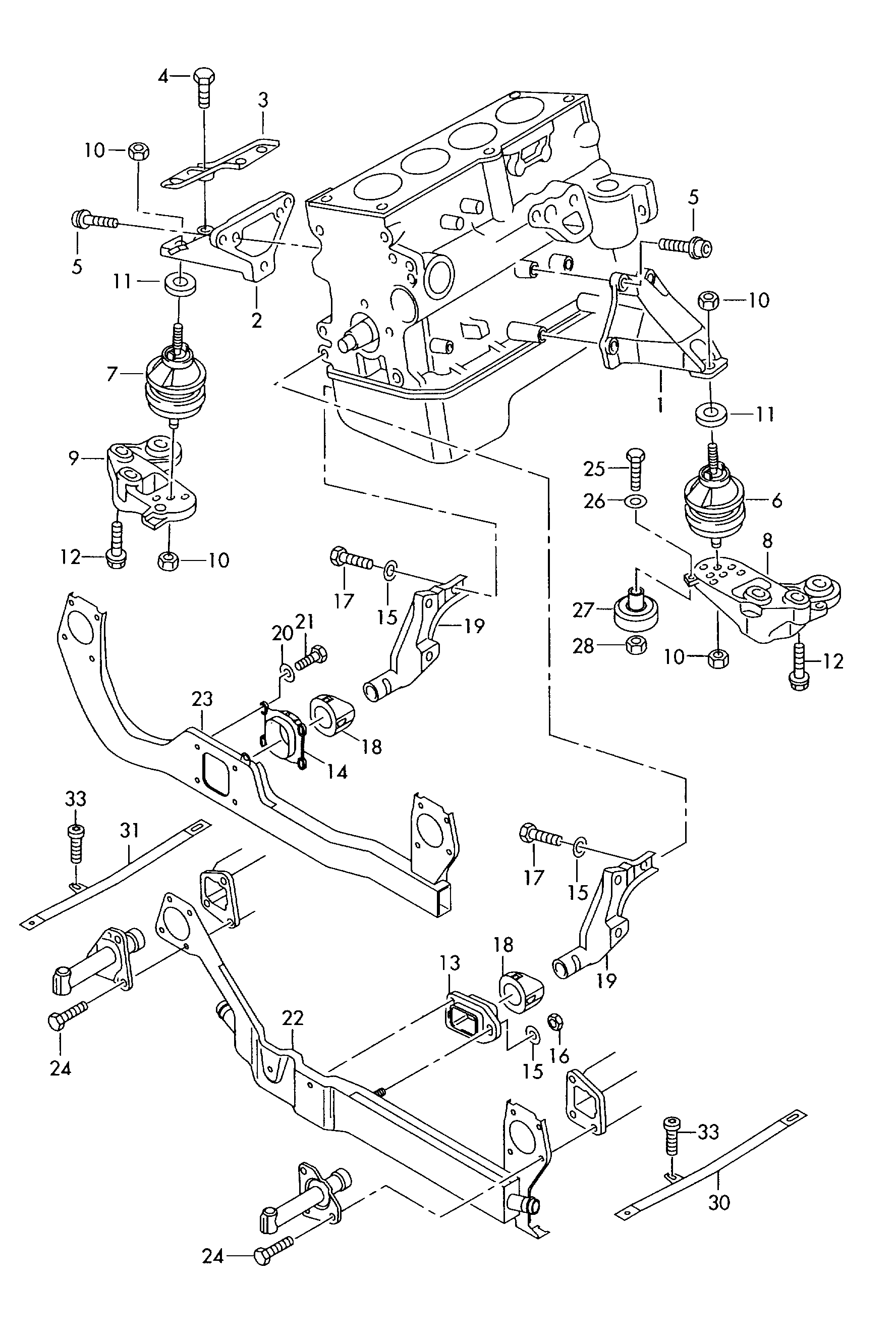 VAG 8E0 199 379 BG - Holder, engine mounting onlydrive.pro