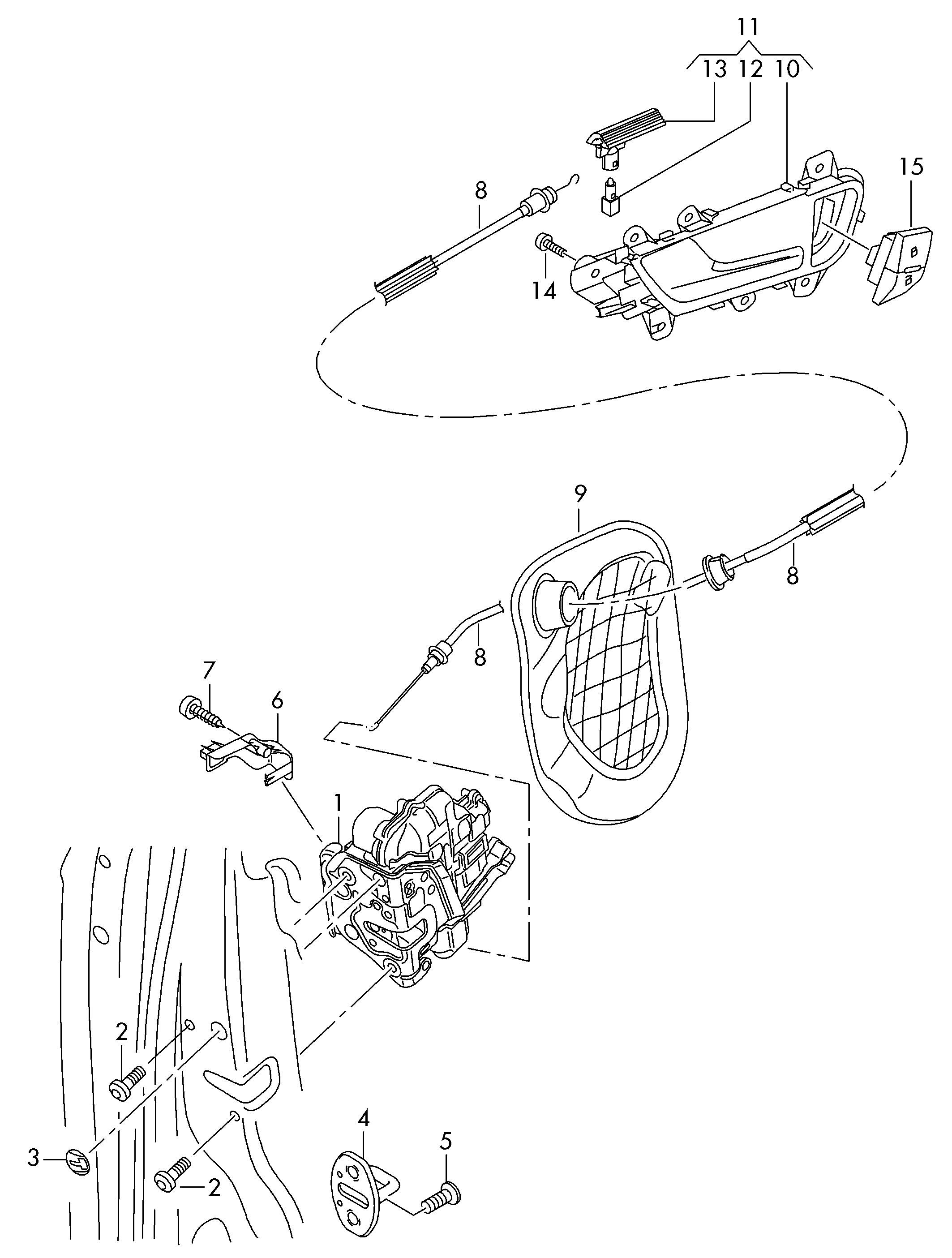 Porsche 8K0 839 015 C - Door lock onlydrive.pro