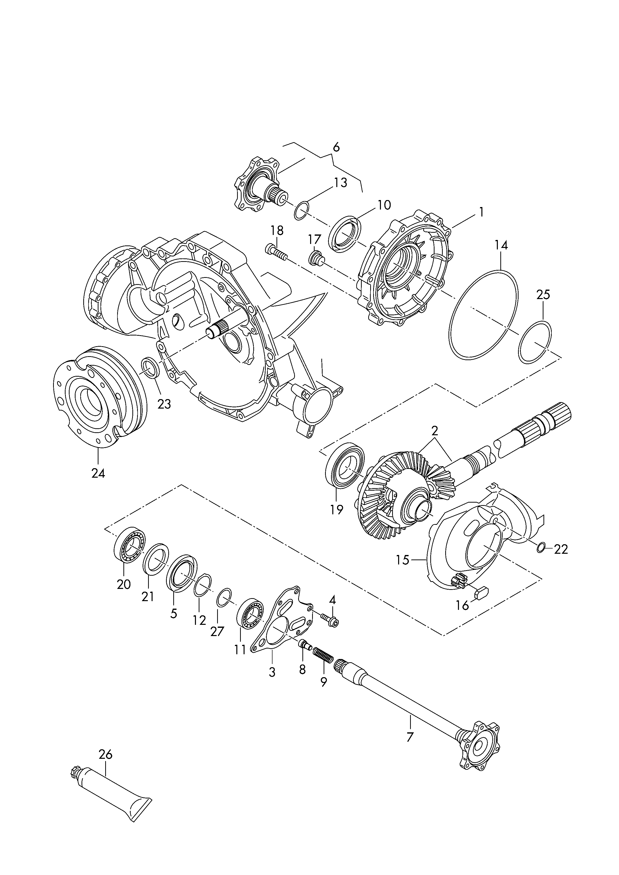 Seat 0B4 409 400 C - Differential pinion gear set for constantly variable automatic g: 2 pcs. onlydrive.pro