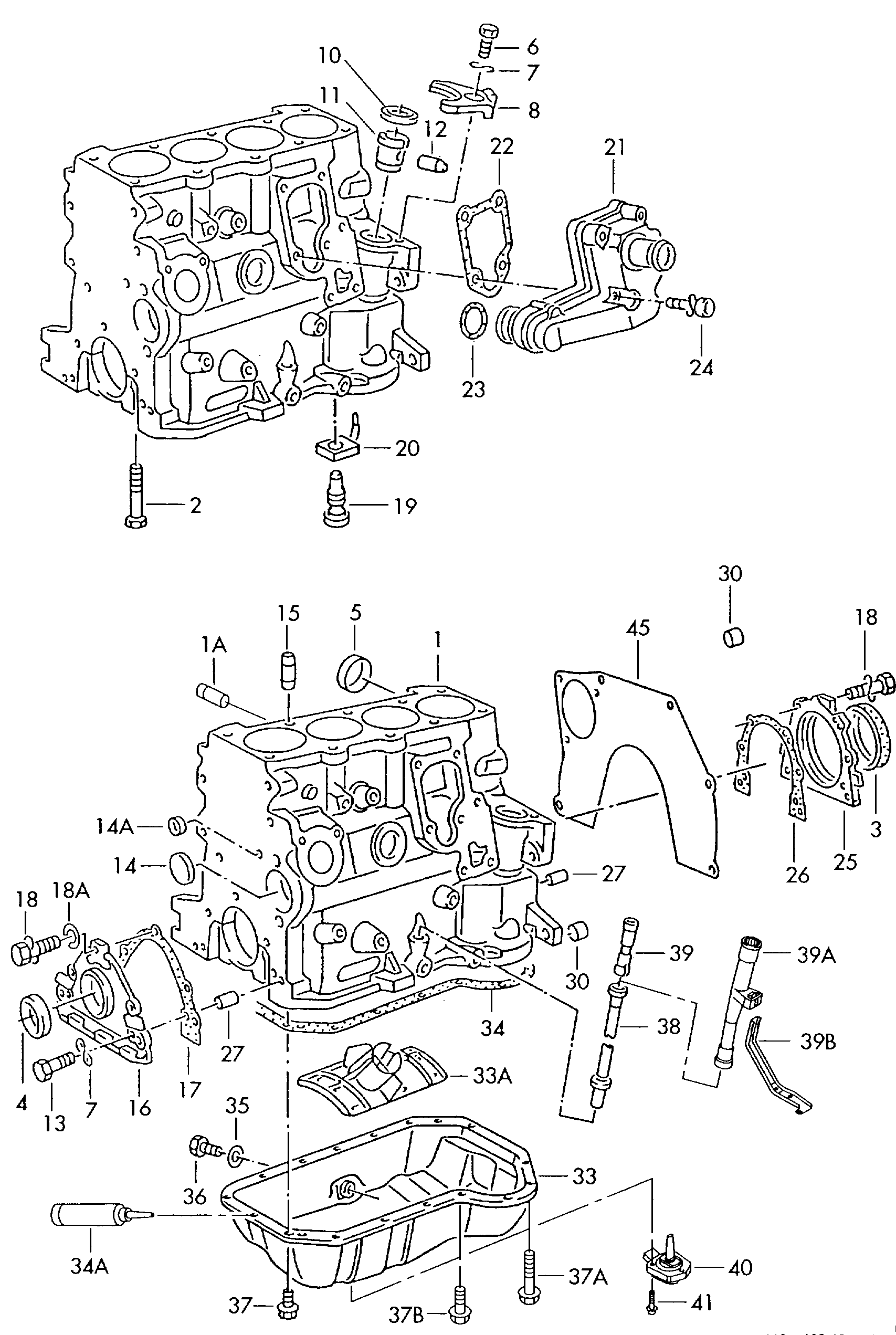 Seat D 176 404 A2 - Cylinder block with pistons oil sump: 1 pcs. onlydrive.pro