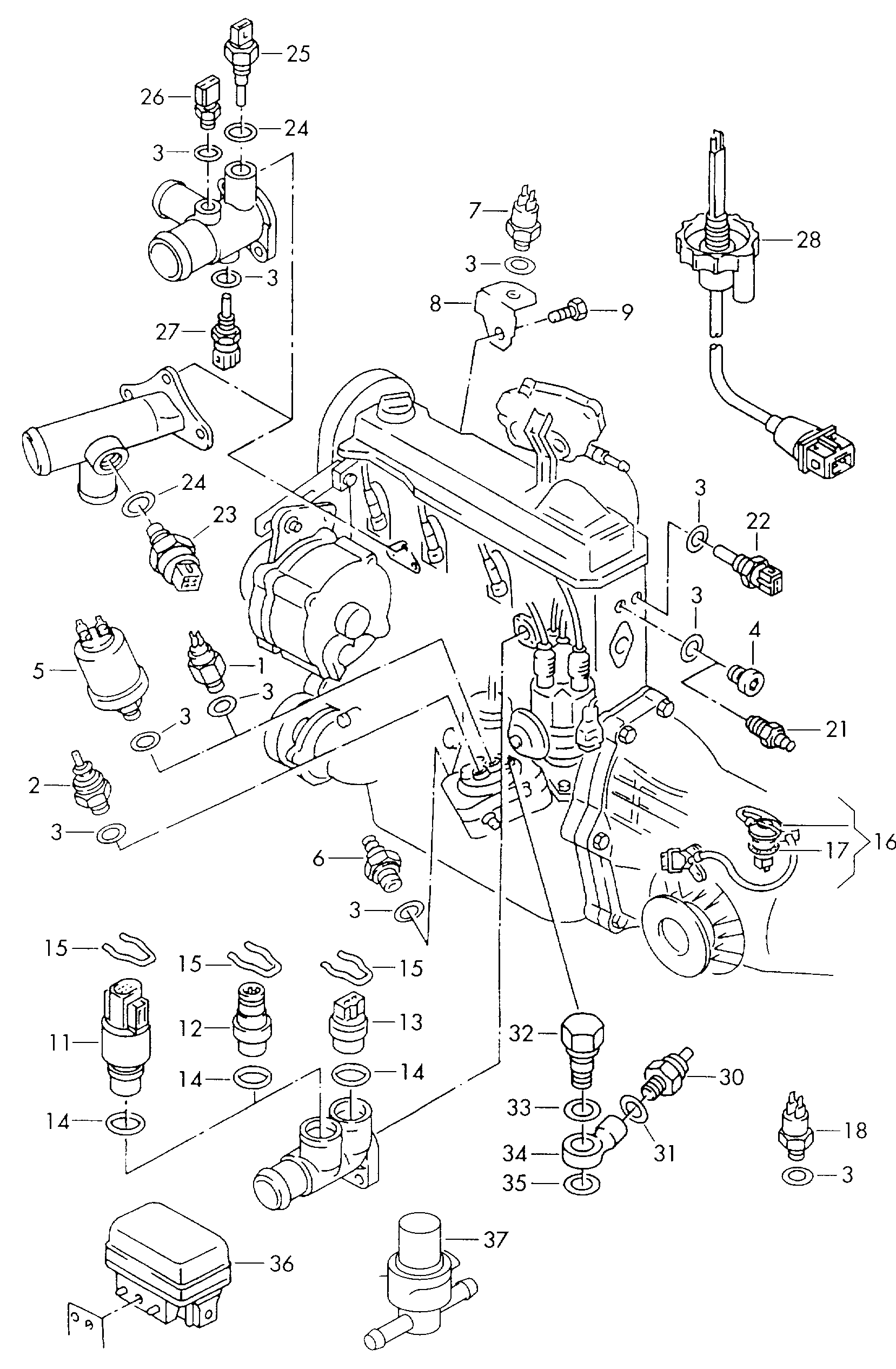 Skoda 058 919 501 A - Sensor, coolant temperature onlydrive.pro