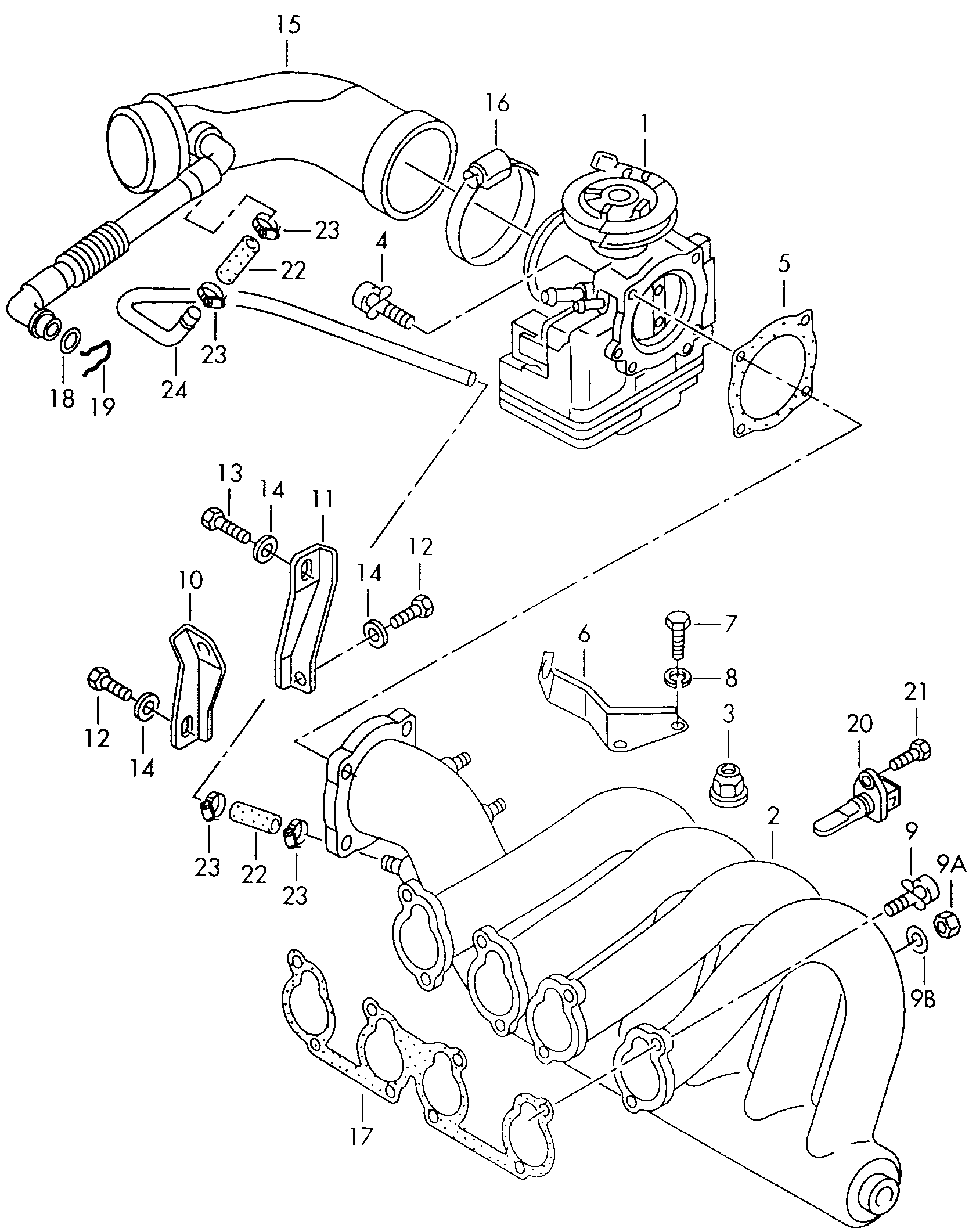 VW 037 129 717 C - Tiivistesarja, imusarja onlydrive.pro