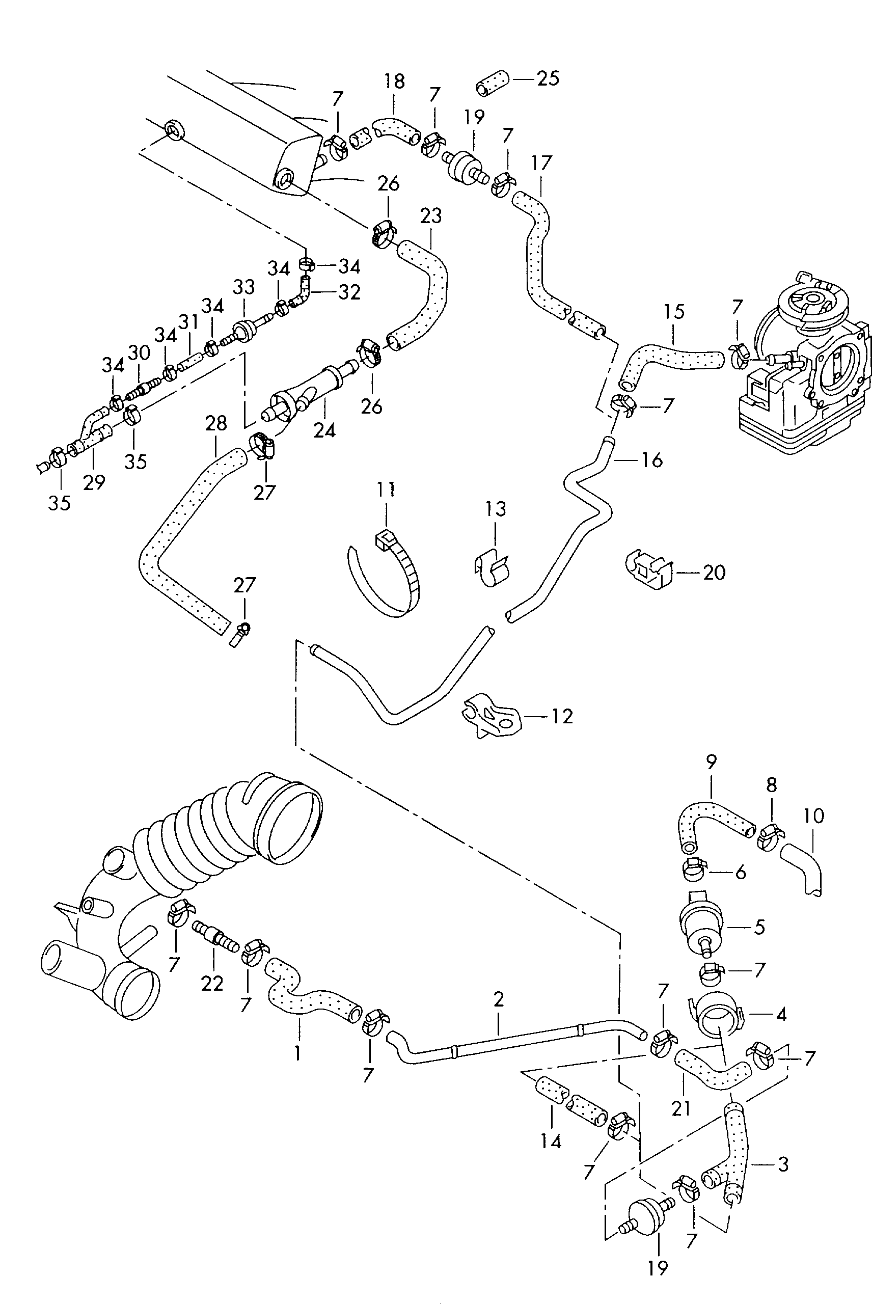 Seat 058 905 291 - Vārsts, Gaisa vadība-Ieplūstošais gaiss onlydrive.pro