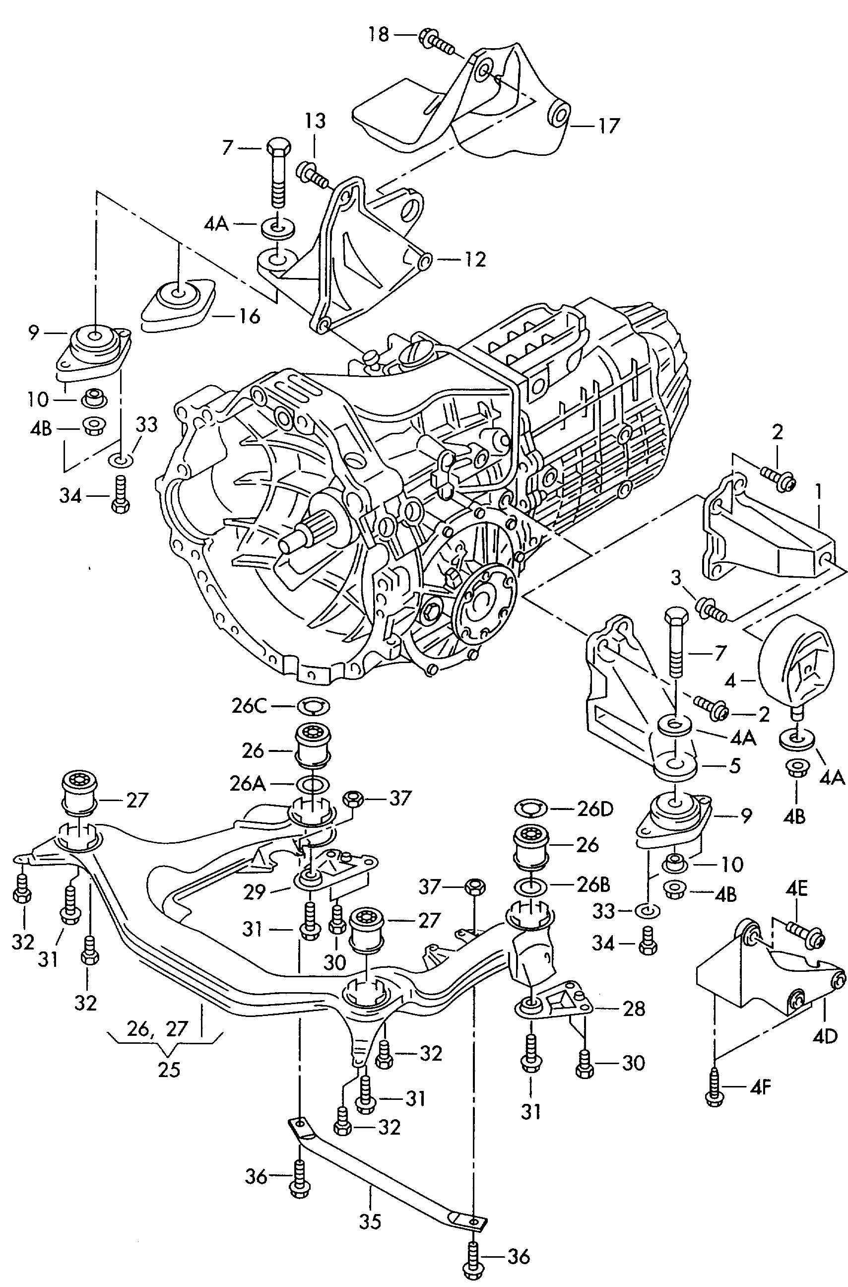 VAG 8D0399151M - Piekare, Pārnesumkārba onlydrive.pro