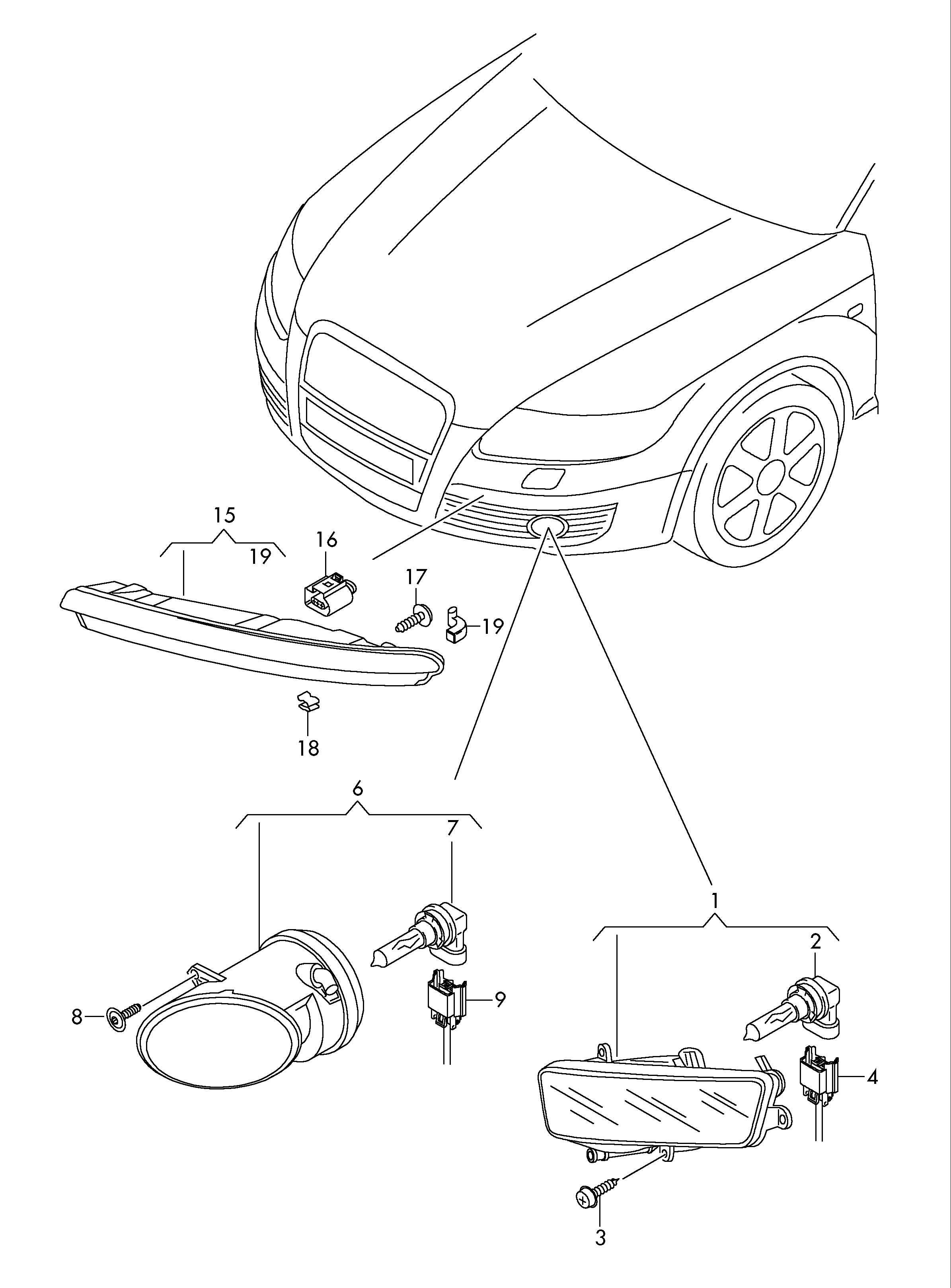 VAG 4F0941699A - Fog Light onlydrive.pro