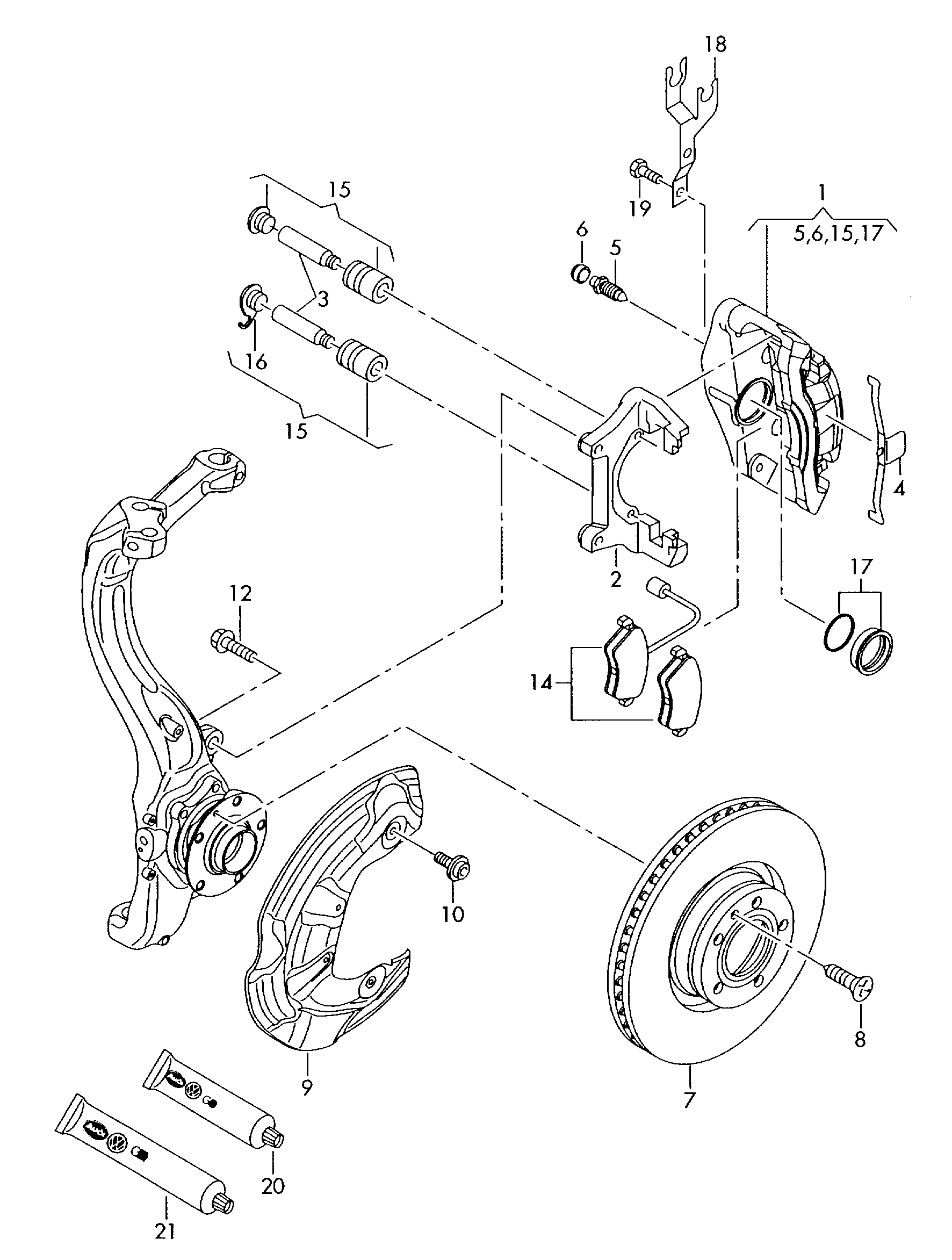 VW 8E0 698 151 G - Brake Pad Set, disc brake onlydrive.pro